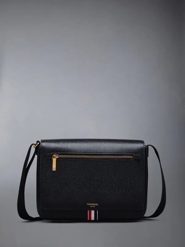PEBBLE GRAIN REPORTER BAG sold by Thom Browne