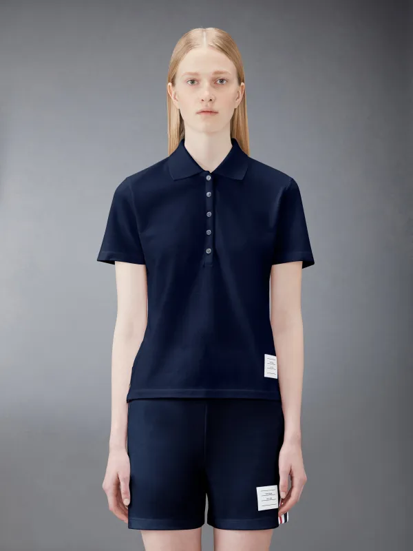 CLASSIC PIQUE RELAXED FIT CENTER BACK STRIPE POLO sold by Thom Browne