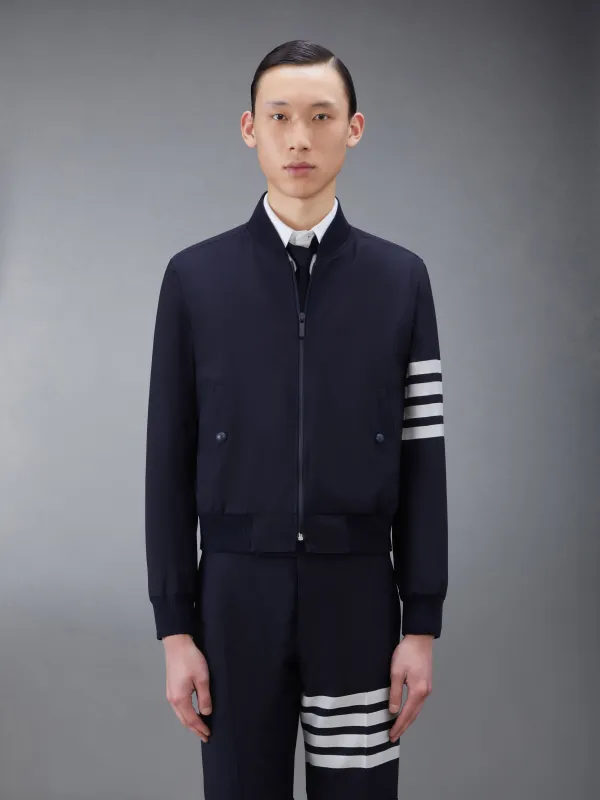 PLAIN WEAVE 4-BAR KINT RIB BLOUSON sold by Thom Browne