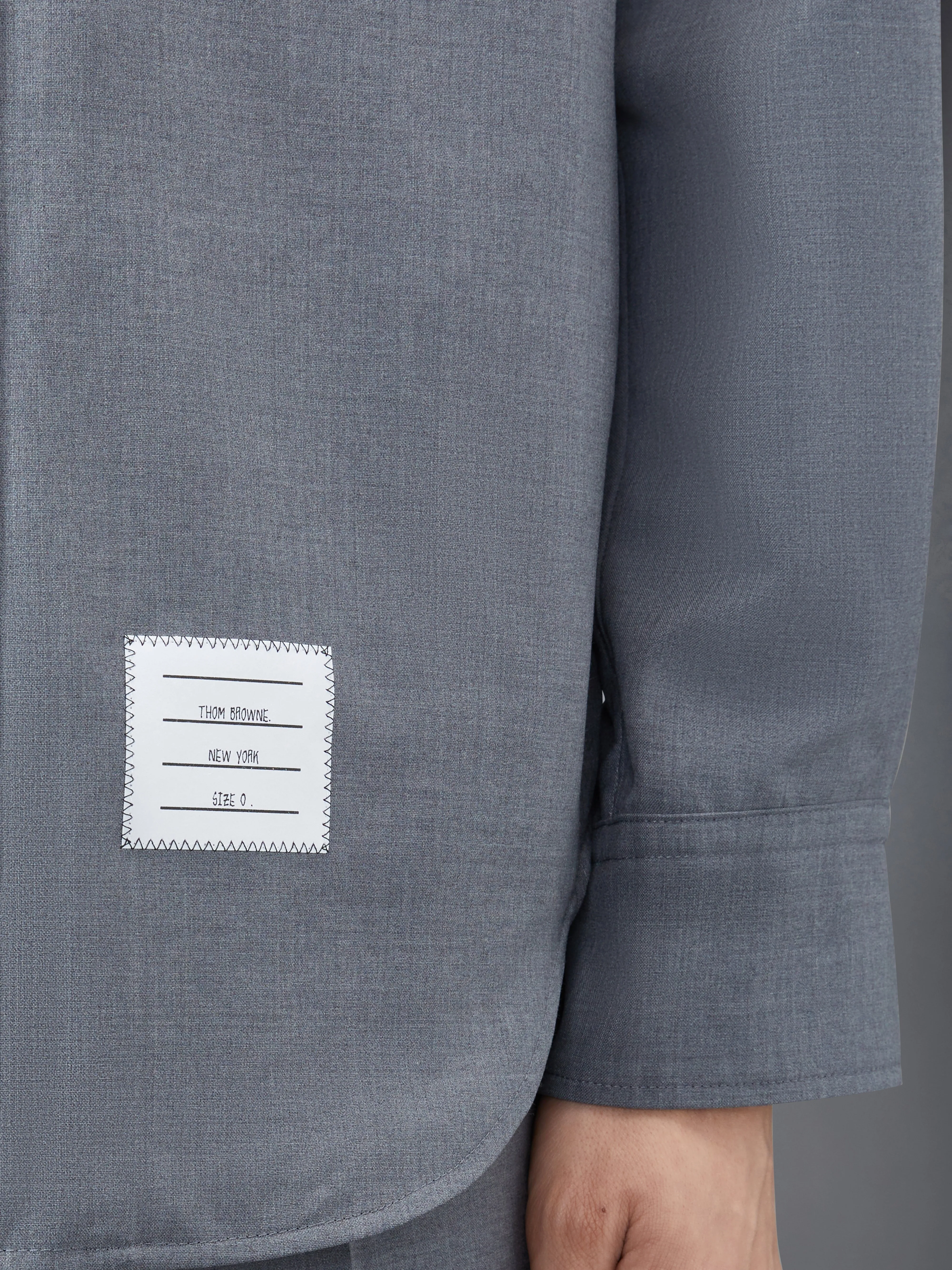 Plain Weave 4-Bar Shirt Jacket sold by Thom Browne product image thumbnail 4