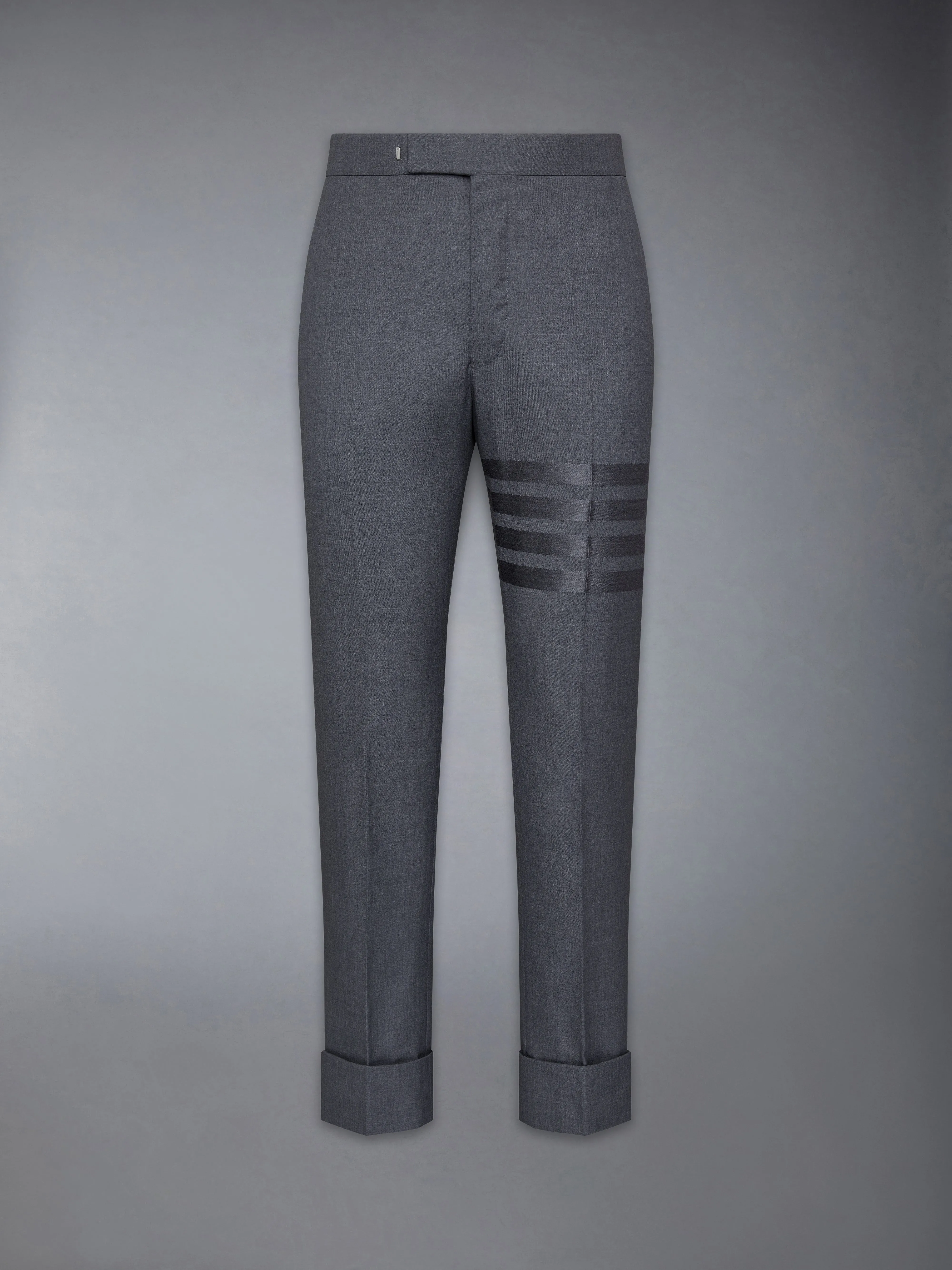 PLAIN WEAVE SUITING 4-BAR CLASSIC BACKSTRAP TROUSERS sold by Thom Browne product image thumbnail 5
