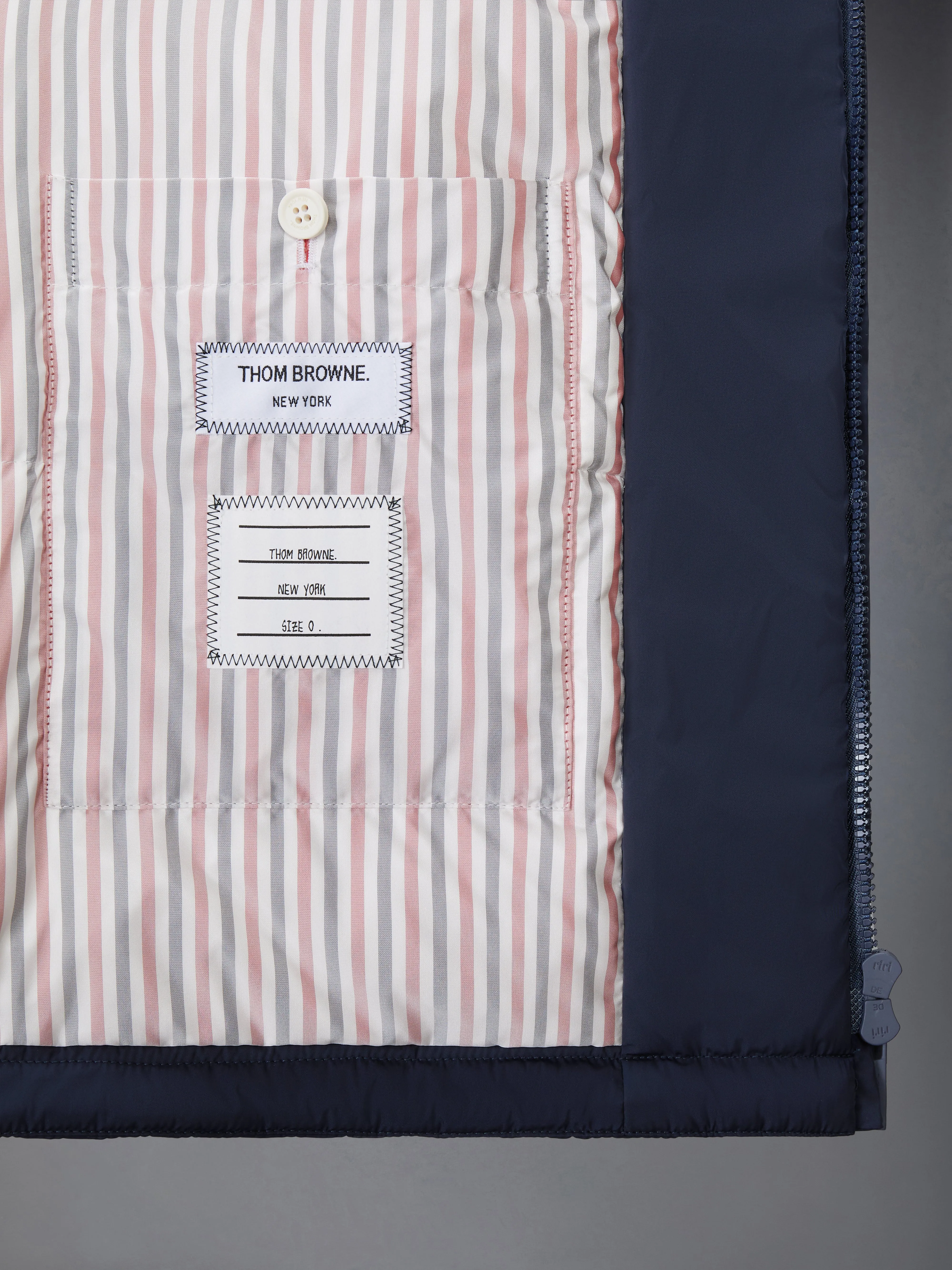 POLY TWILL 4-BAR DOWN FILL ZIP UP HOODED JACKET sold by Thom Browne product image thumbnail 5