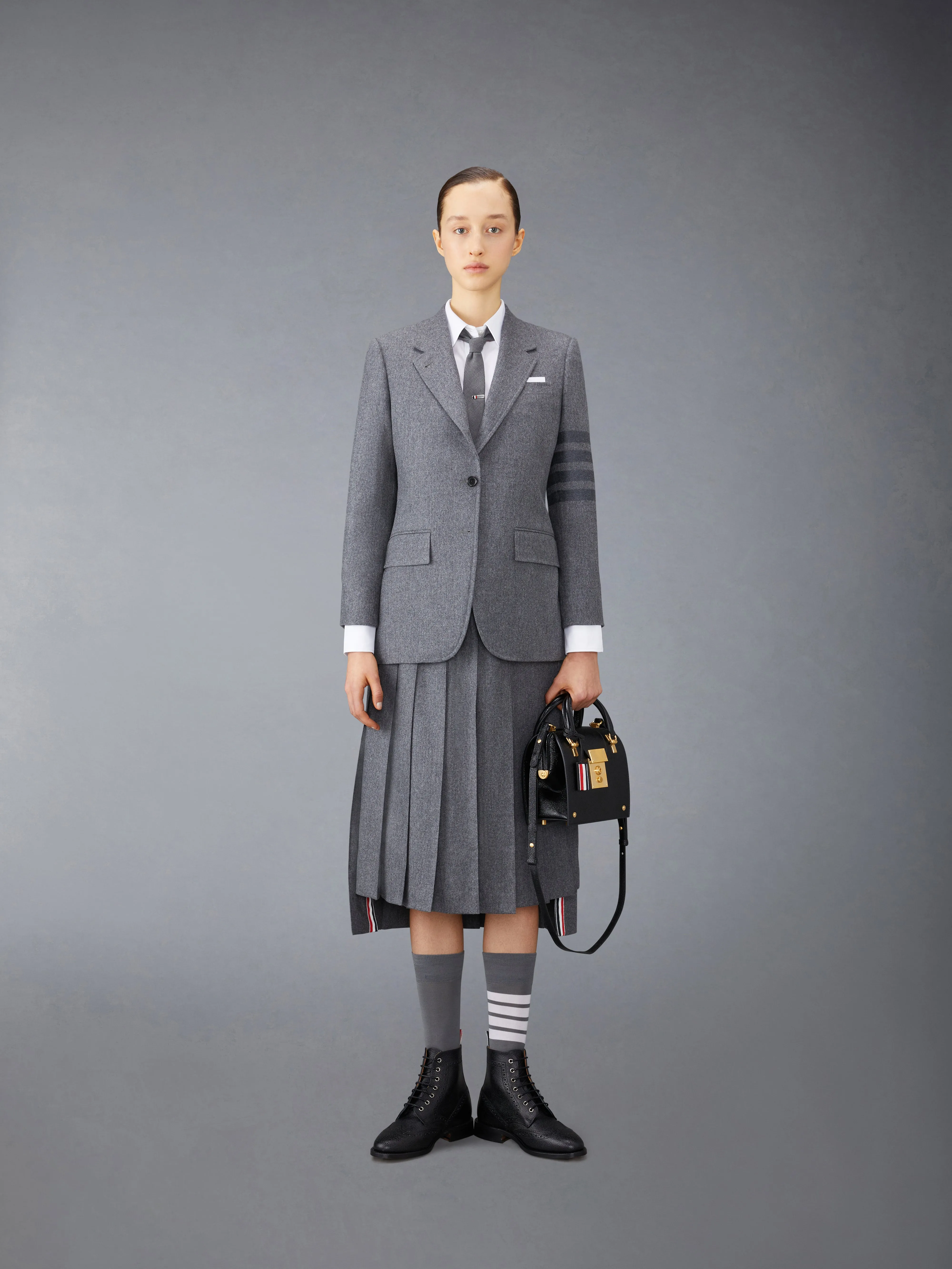 POPLIN ARMBANDS CLASSIC ROUND COLLAR SHIRT sold by Thom Browne product image thumbnail 5