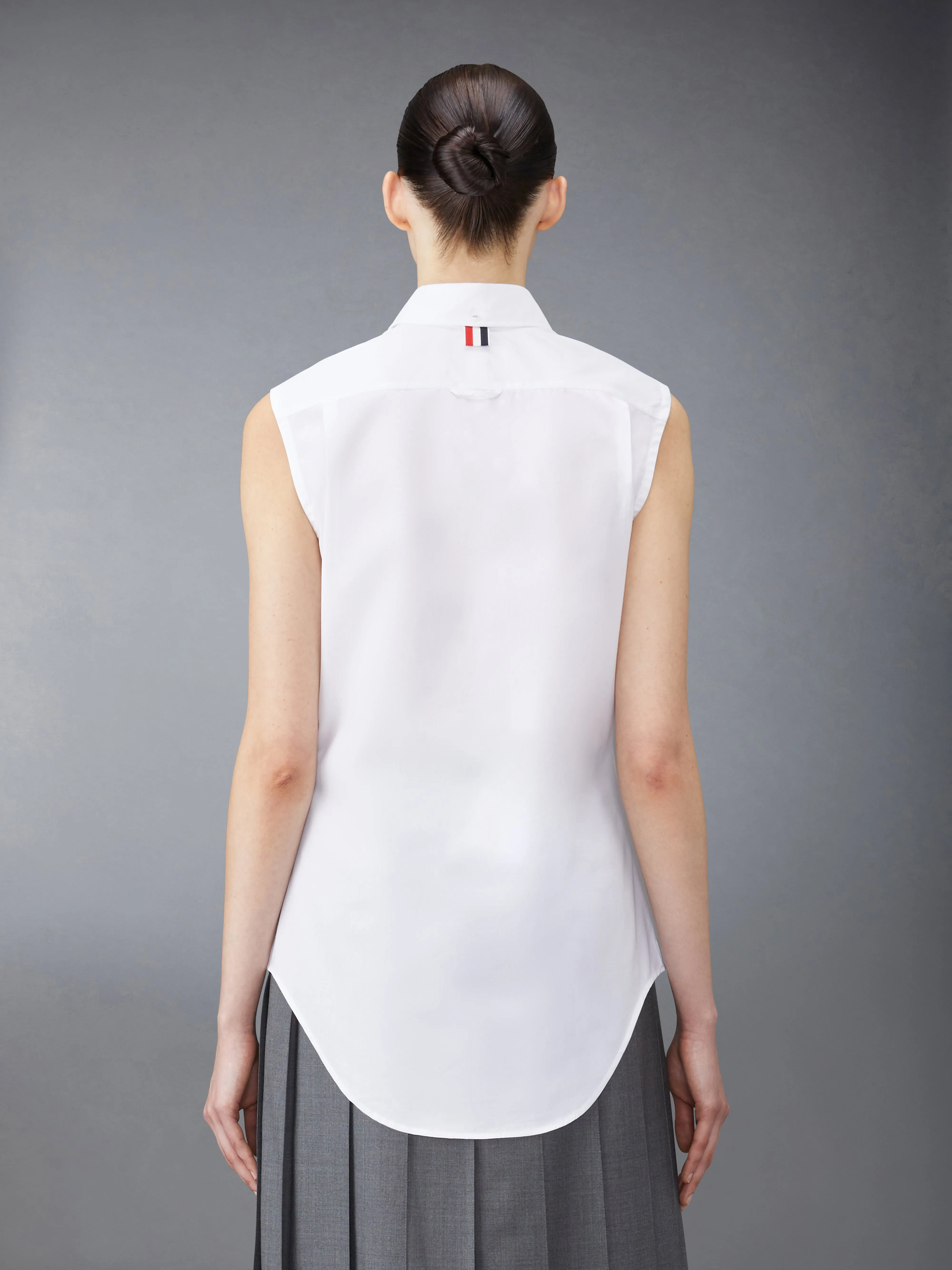 POPLIN SLEEVELESS SHIRT sold by Thom Browne product image thumbnail 3