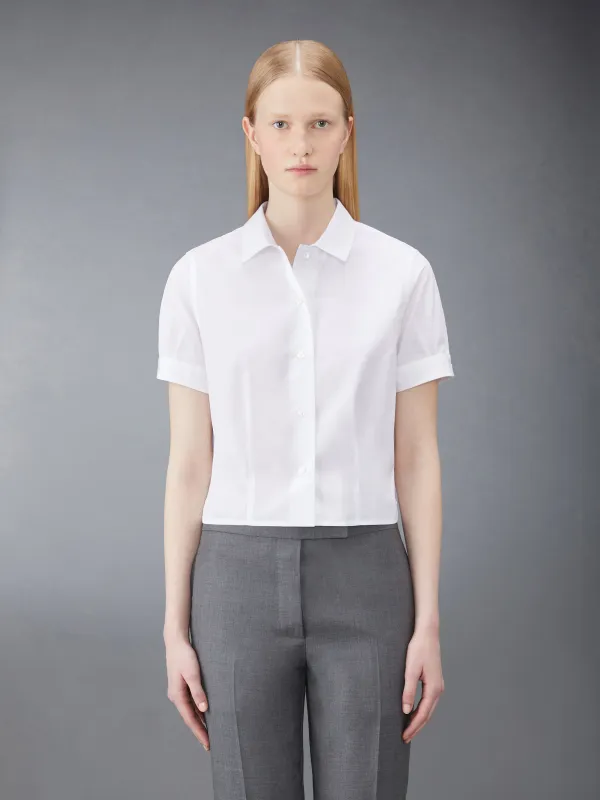 POPLIN TUCKED BLOUSE sold by Thom Browne