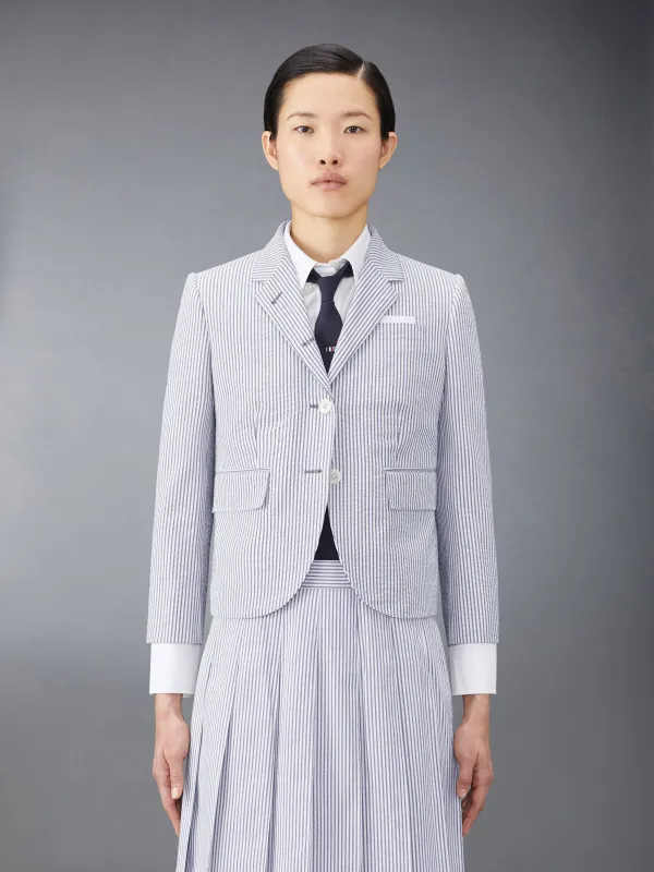 SEERSUCKER HIGH ARMHOLE SPORT COAT sold by Thom Browne