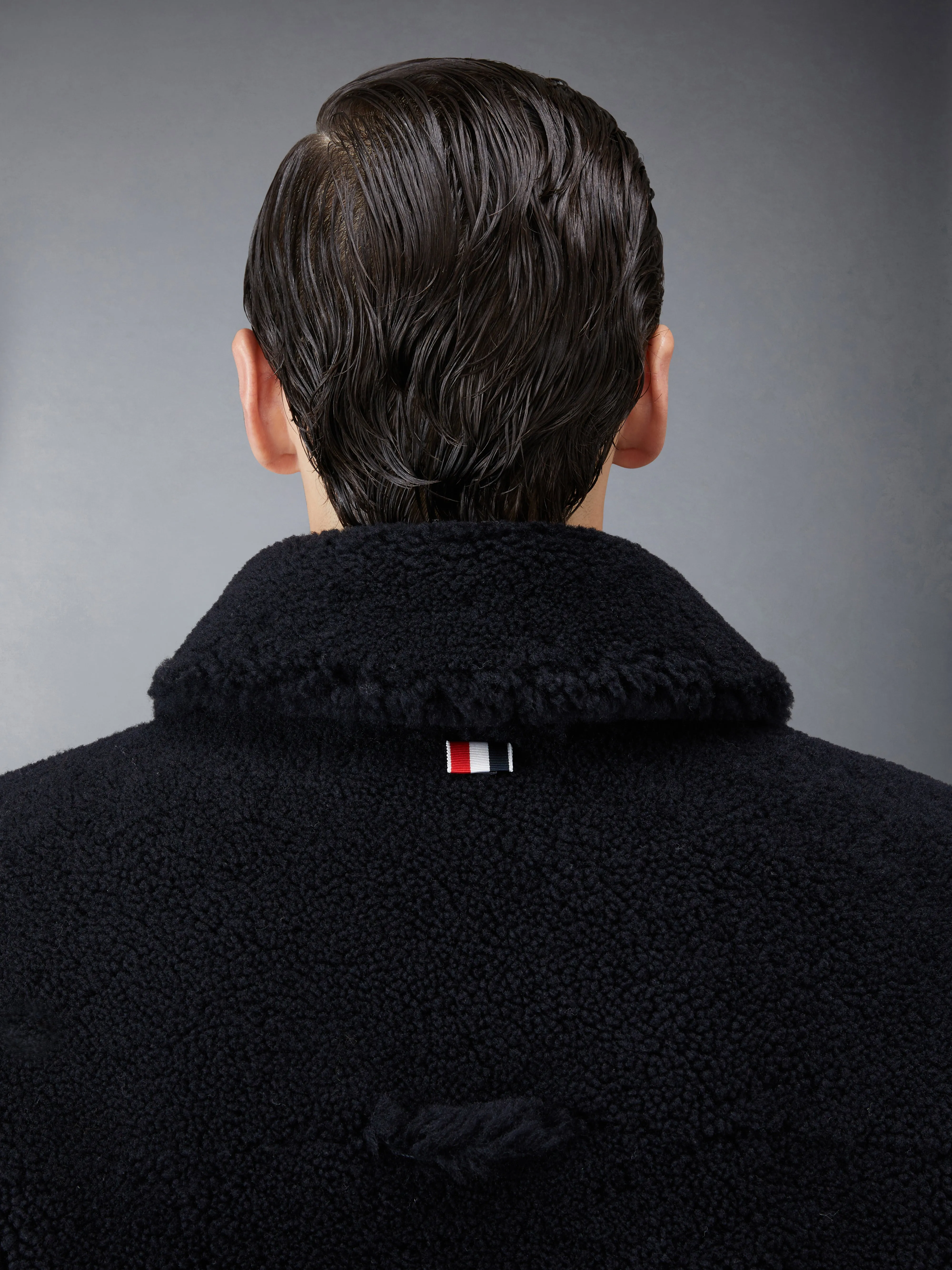 SHEARLING 4-BAR OVERSIZED SHIRT JACKET sold by Thom Browne product image thumbnail 5