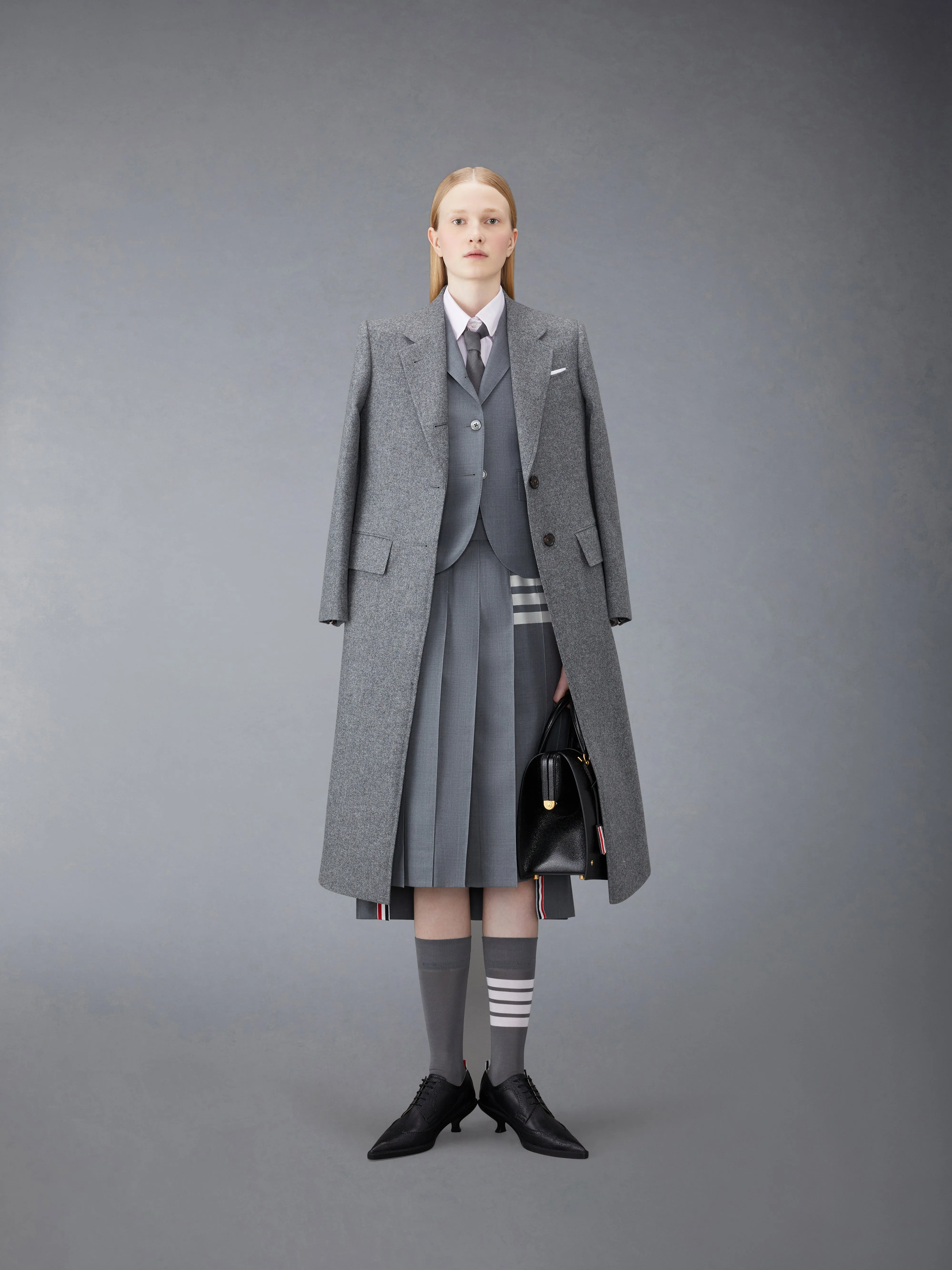 STRIPE OXFORD ARMBAND CLASSIC ROUND COLLAR SHIRT sold by Thom Browne product image thumbnail 5