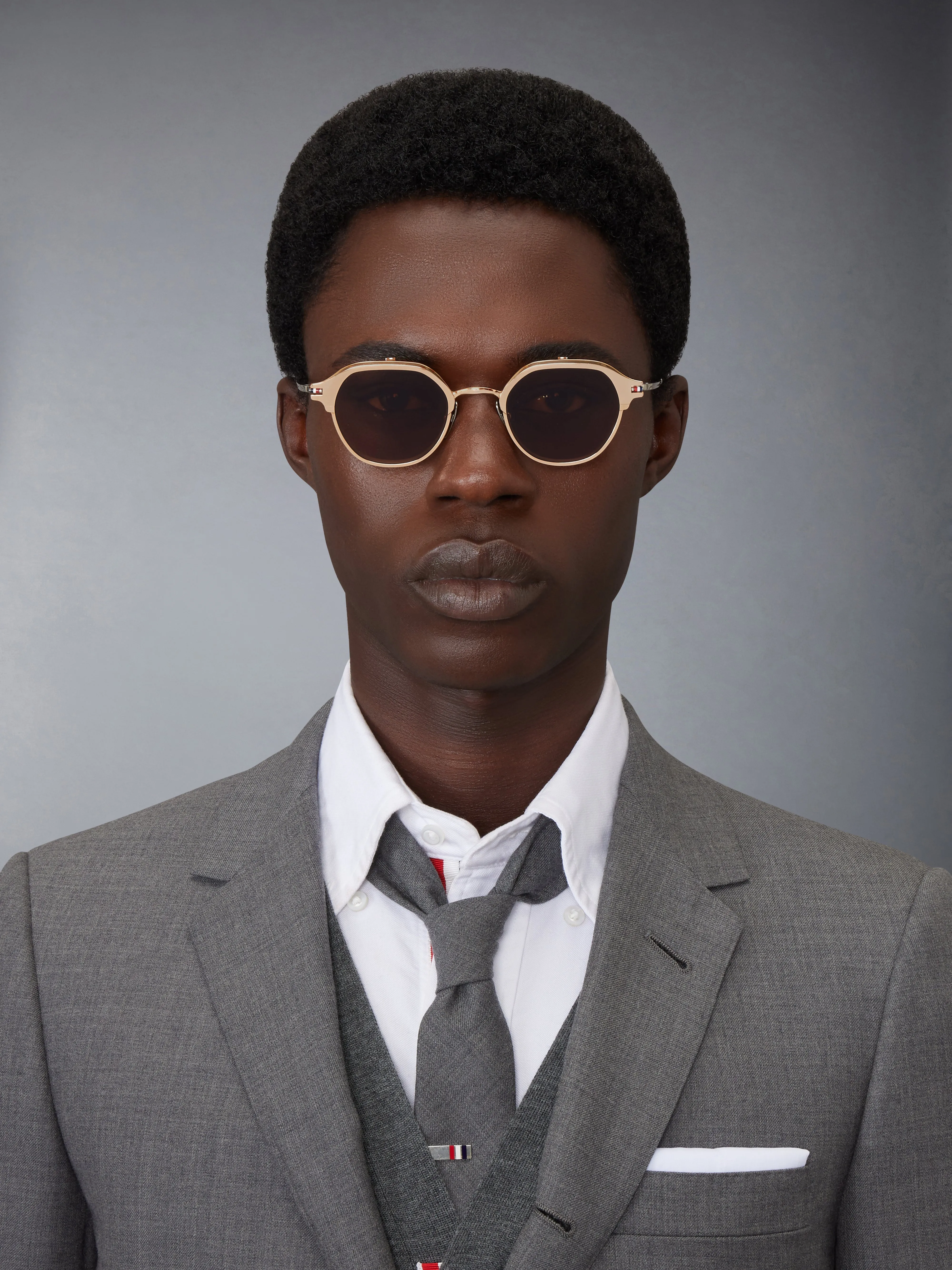 TITANIUM ROUND CLIP ON SUNGLASSES sold by Thom Browne product image thumbnail 3