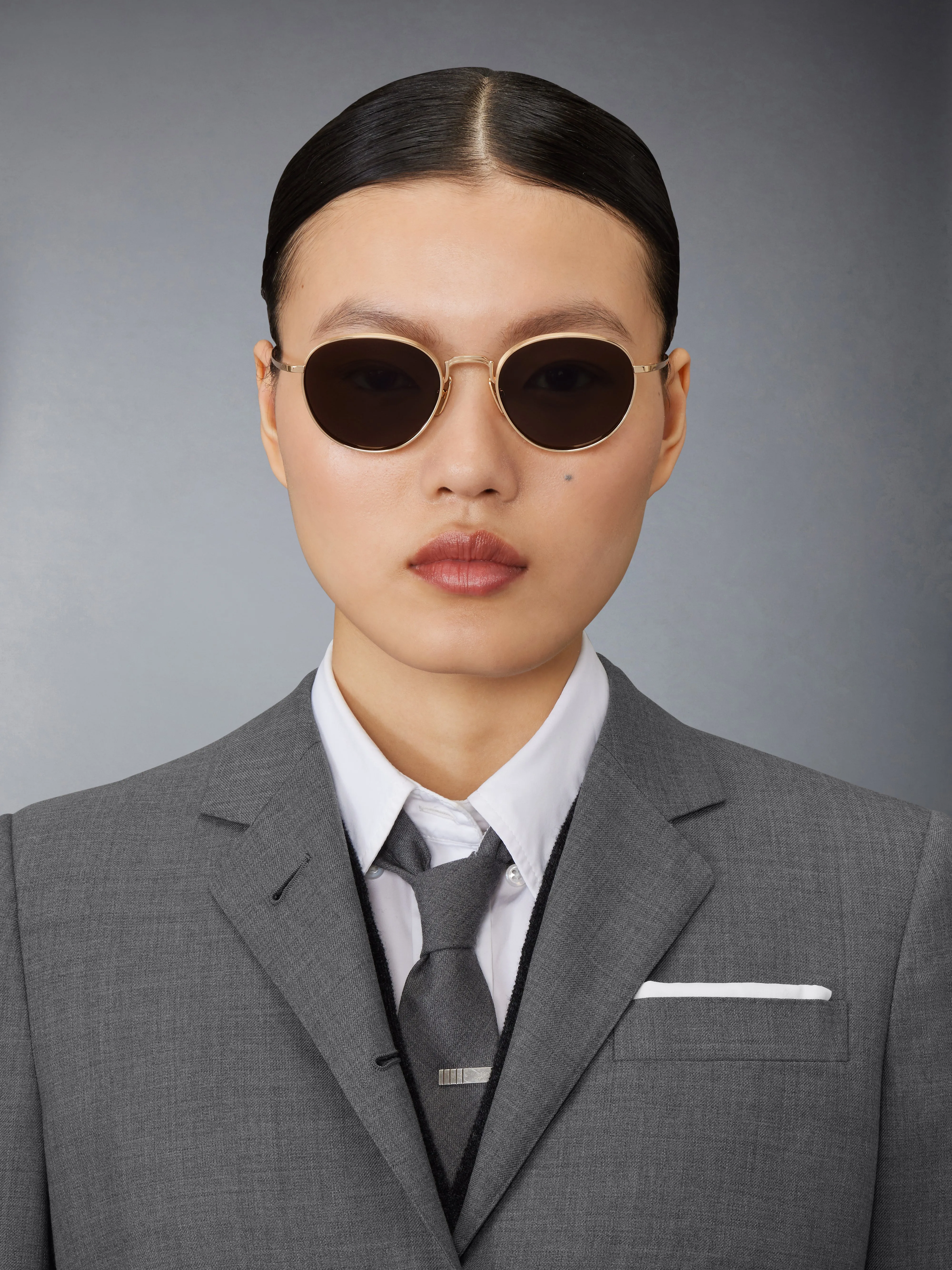 TITANIUM ROUND SUNGLASSES sold by Thom Browne product image thumbnail 2