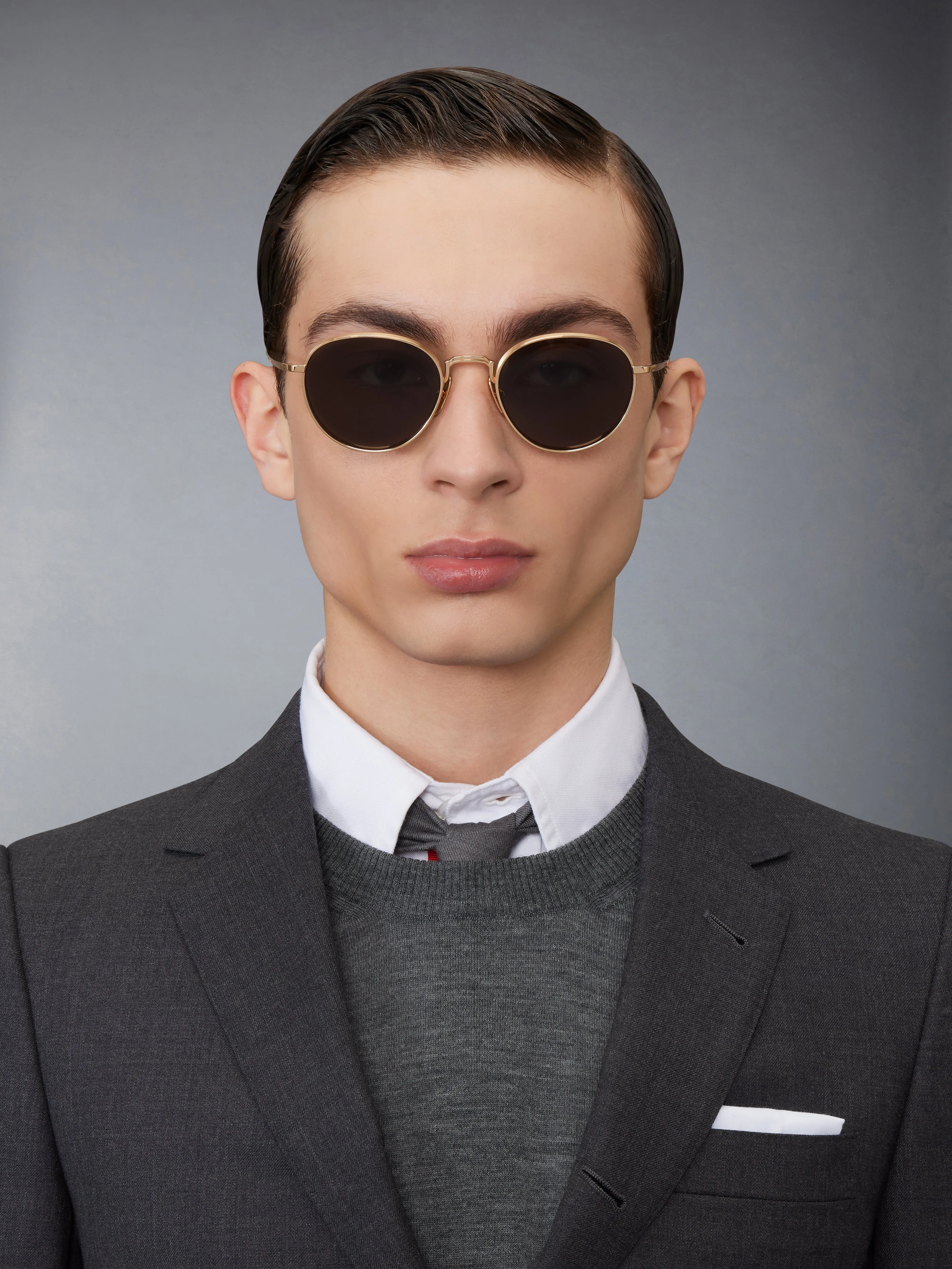 TITANIUM ROUND SUNGLASSES sold by Thom Browne product image thumbnail 3