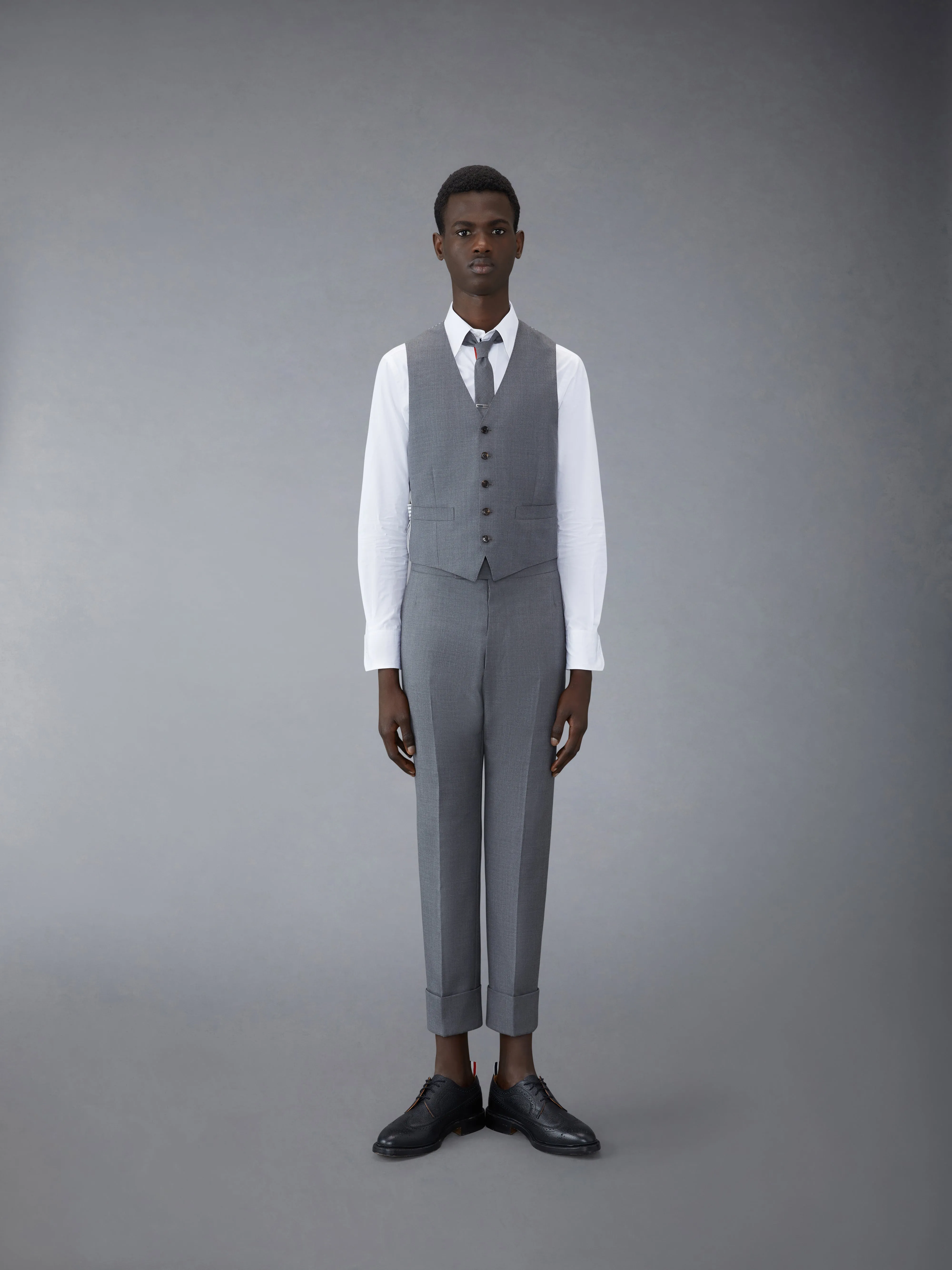 TWILL 5-BUTTON VEST sold by Thom Browne product image thumbnail 3
