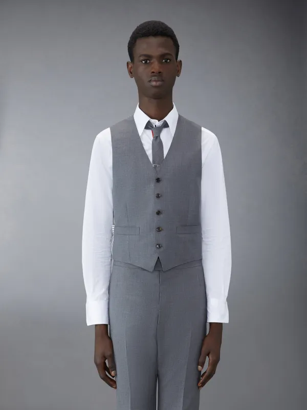 TWILL 5-BUTTON VEST sold by Thom Browne