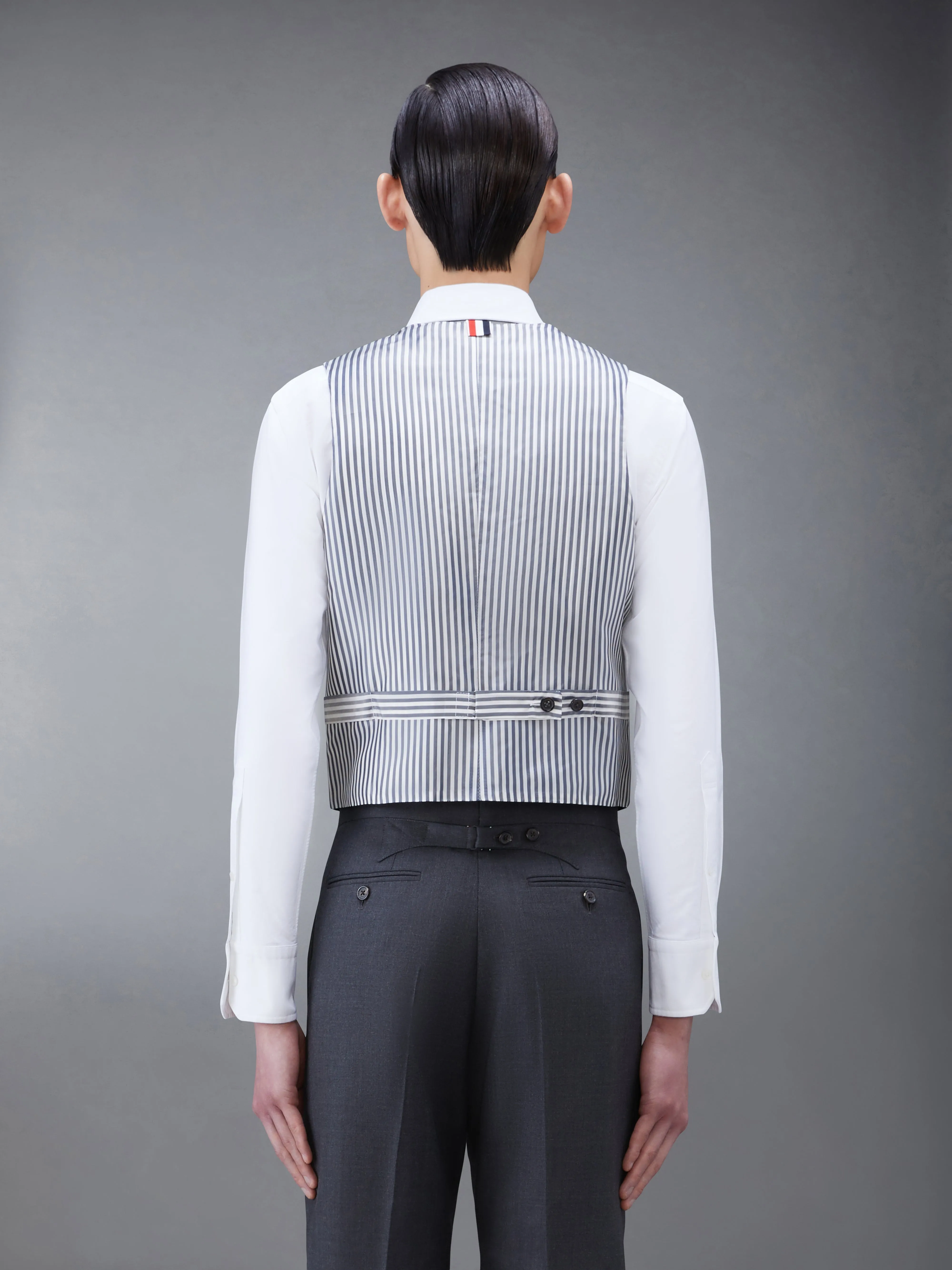 TWILL 5-BUTTON VEST sold by Thom Browne product image thumbnail 2