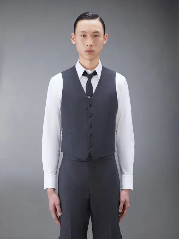 TWILL 5-BUTTON VEST sold by Thom Browne