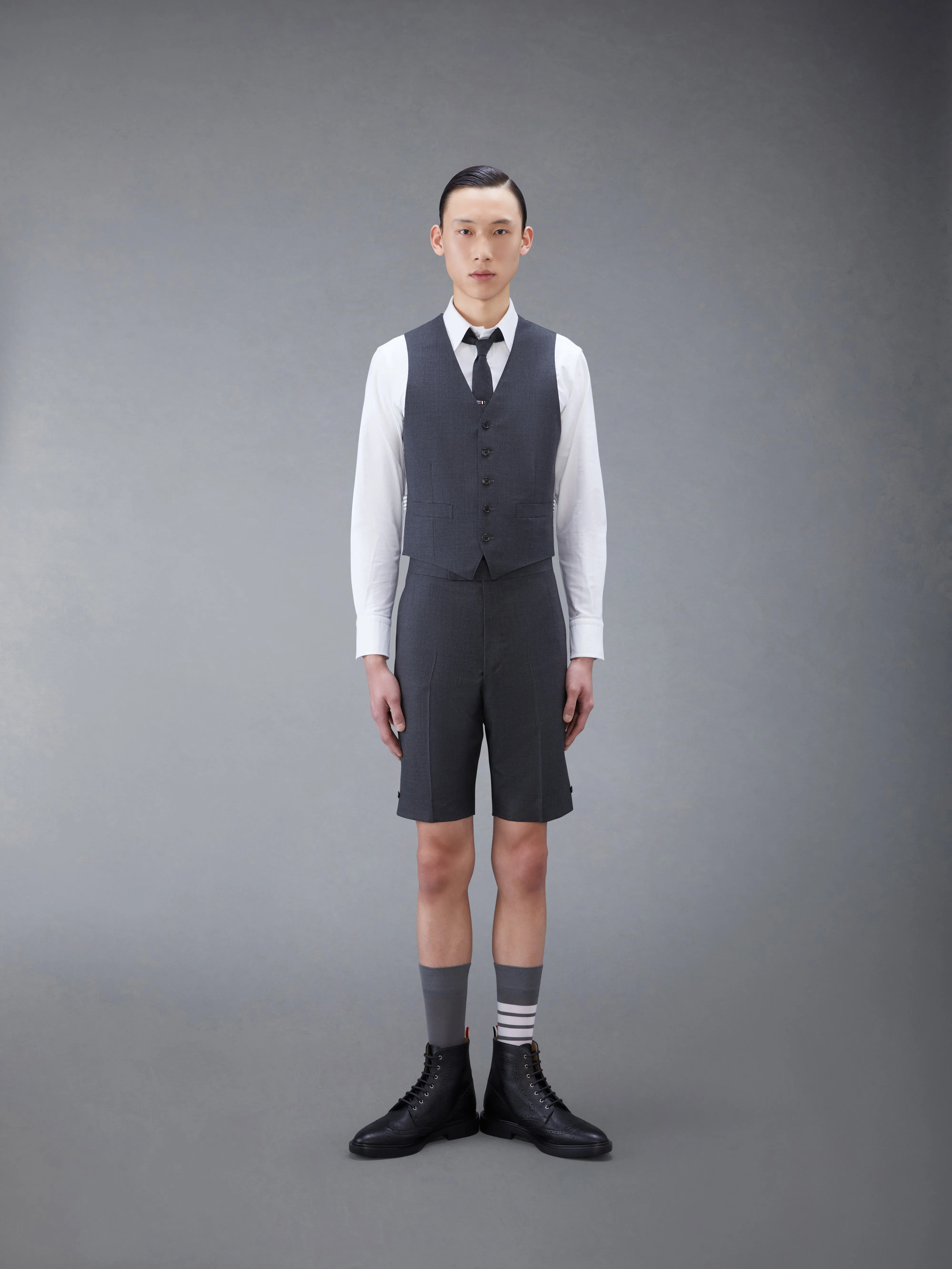 TWILL 5-BUTTON VEST sold by Thom Browne product image thumbnail 3