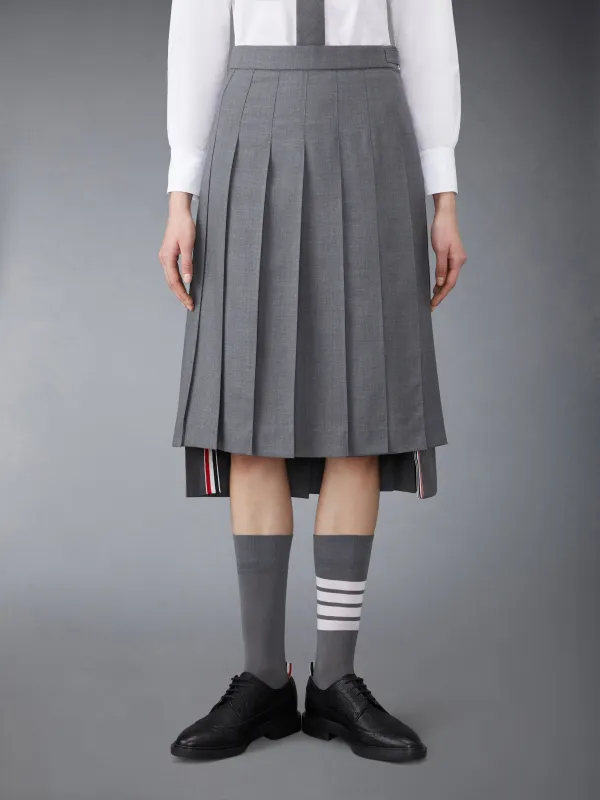 TWILL MIDI PLEATED SKIRT sold by Thom Browne