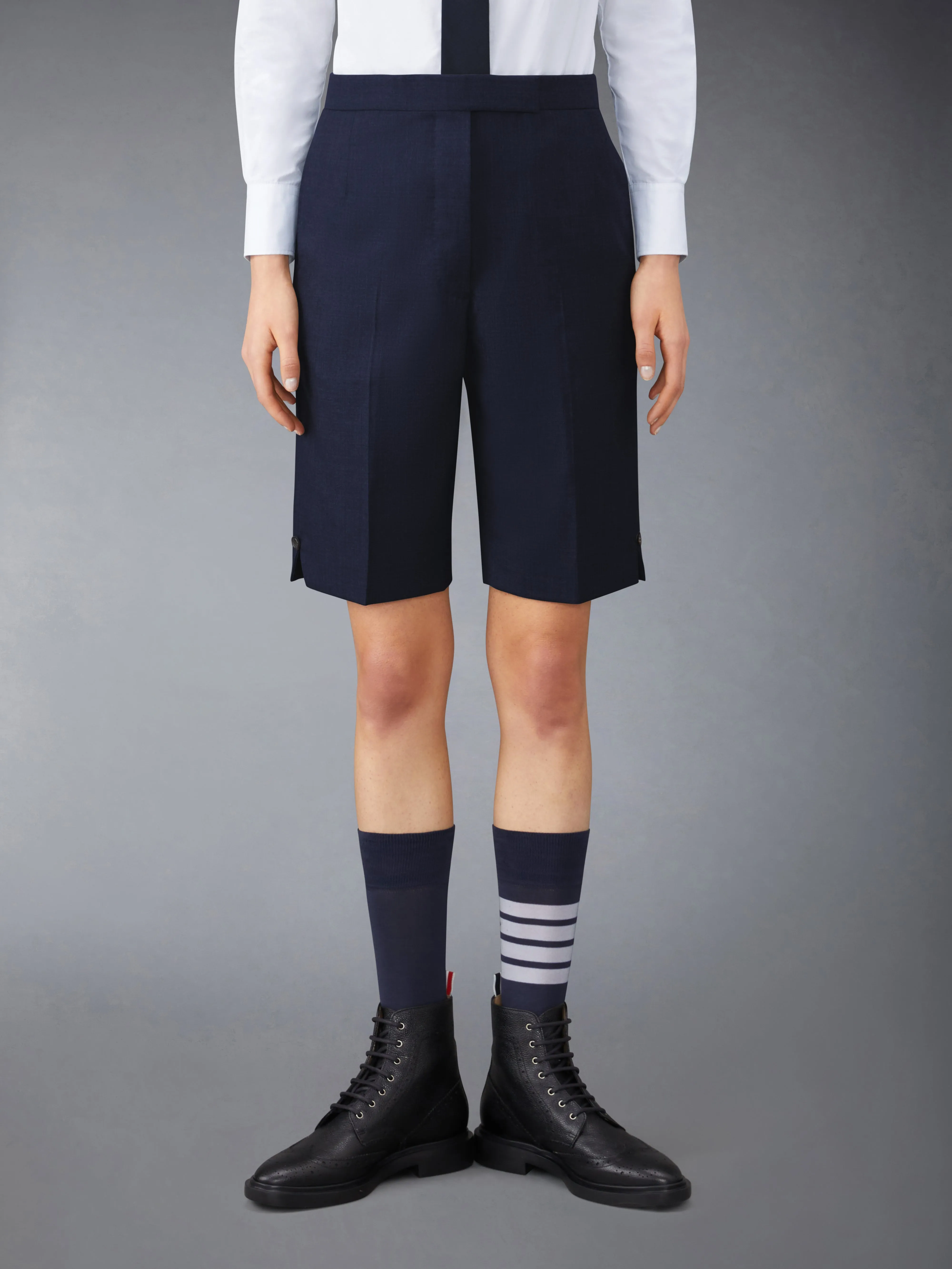 TWILL CLASSIC BACKSTRAP BERMUDA SHORTS sold by Thom Browne