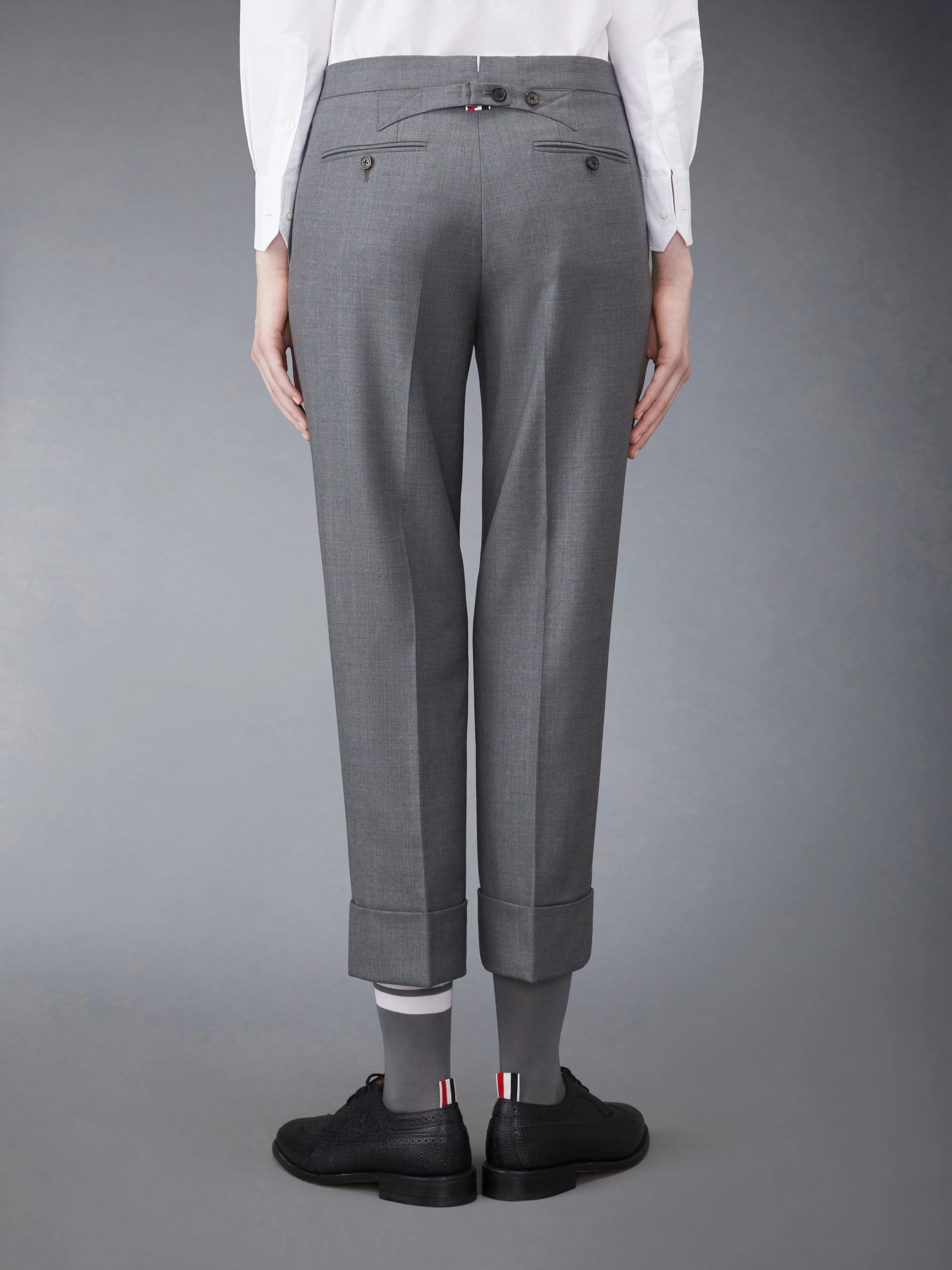 TWILL CLASSIC BACKSTRAP TROUSERS sold by Thom Browne product image thumbnail 2
