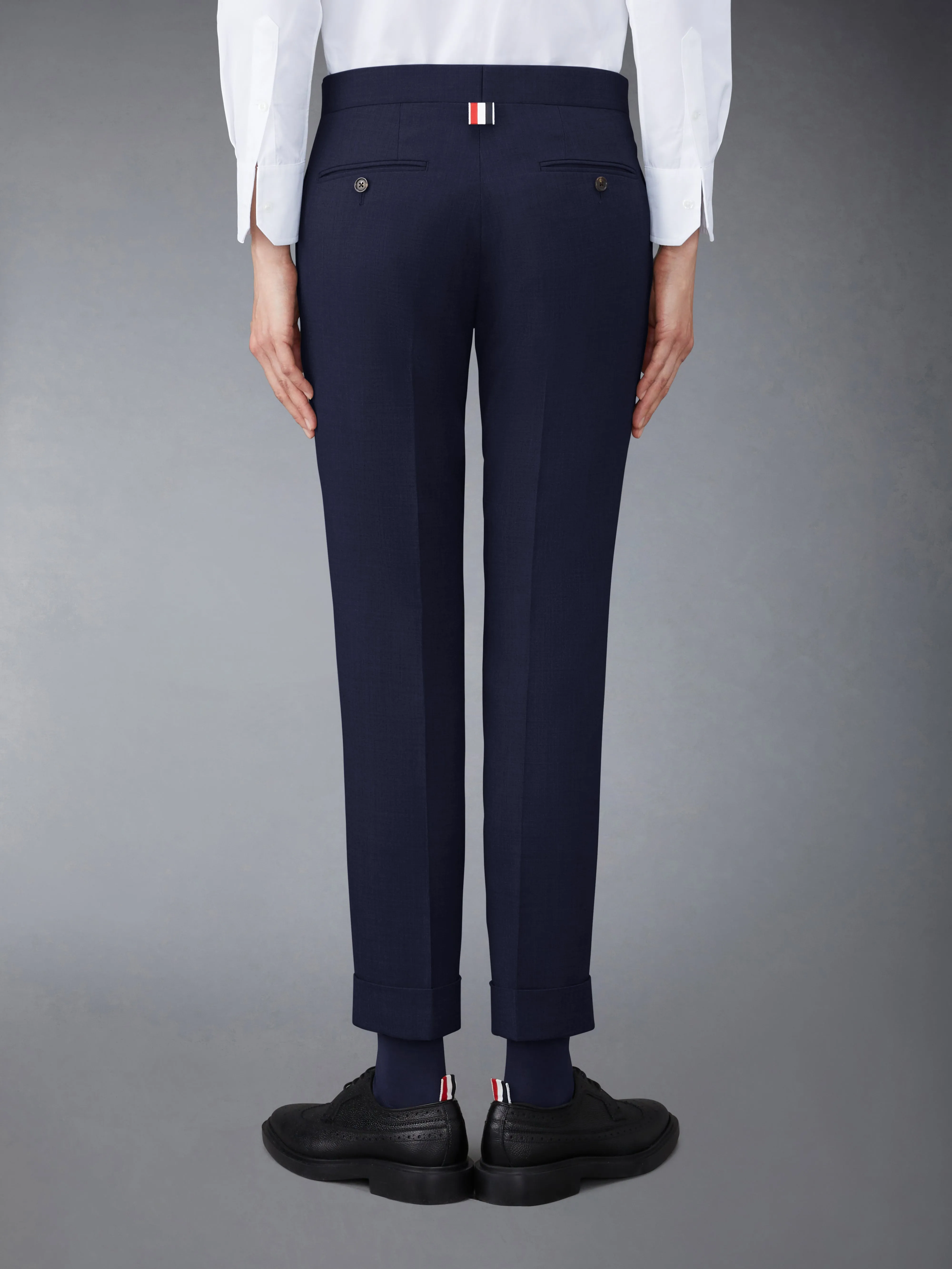 TWILL LOW RISE SKINNY TROUSERS sold by Thom Browne product image thumbnail 2