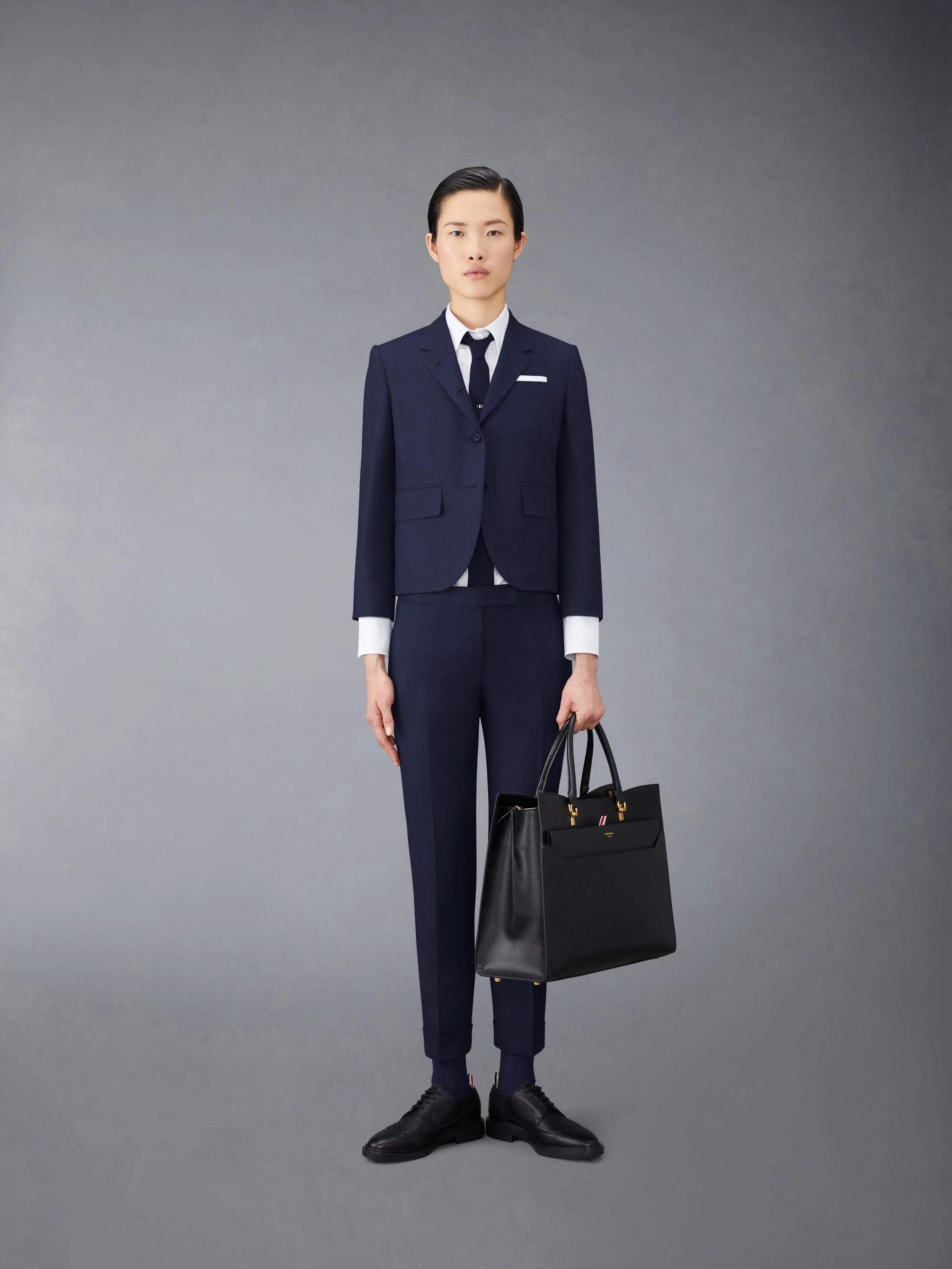 TWILL LOW RISE SKINNY TROUSERS sold by Thom Browne product image thumbnail 3