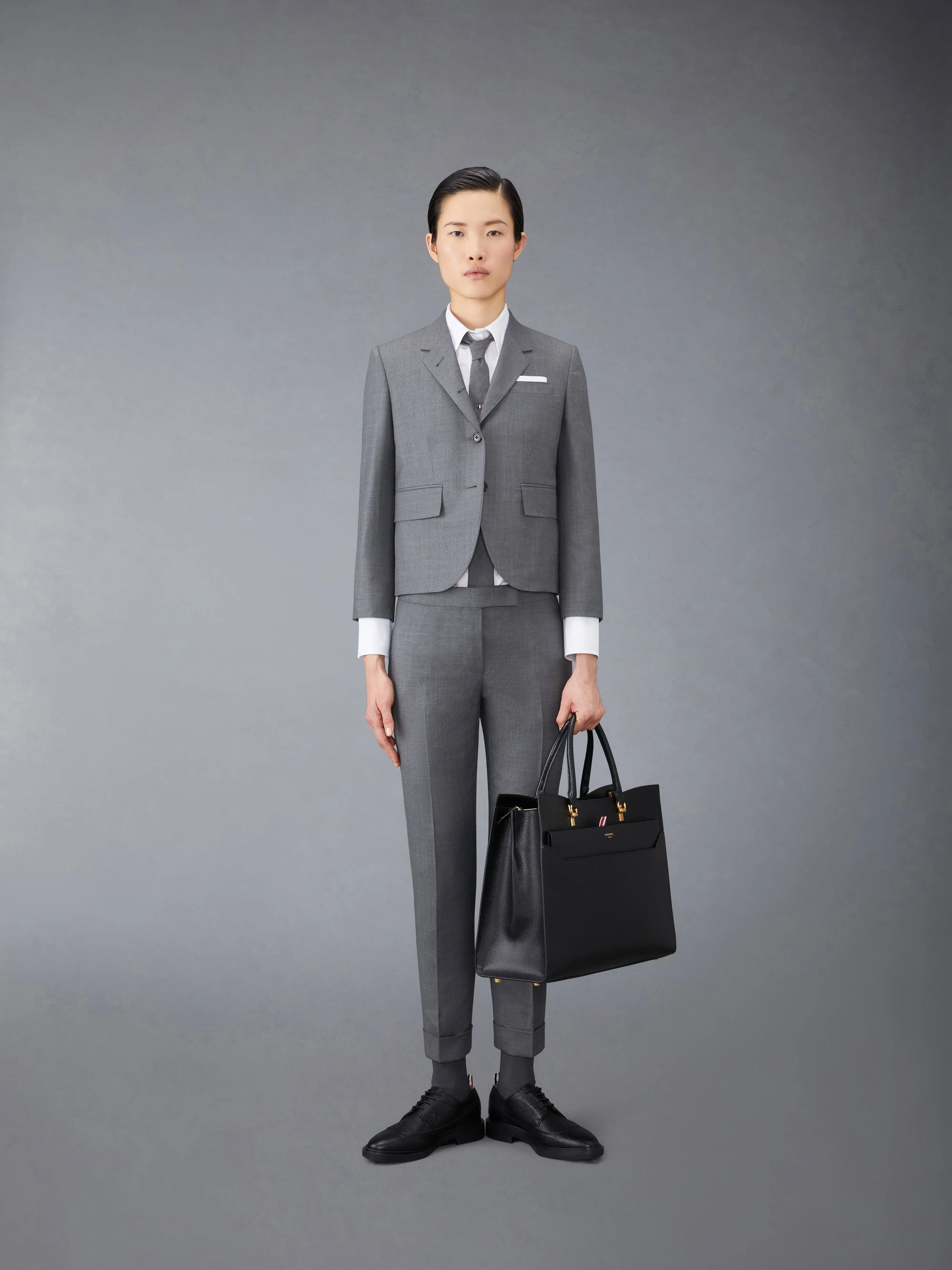 TWILL LOW RISE SKINNY TROUSERS sold by Thom Browne product image thumbnail 3