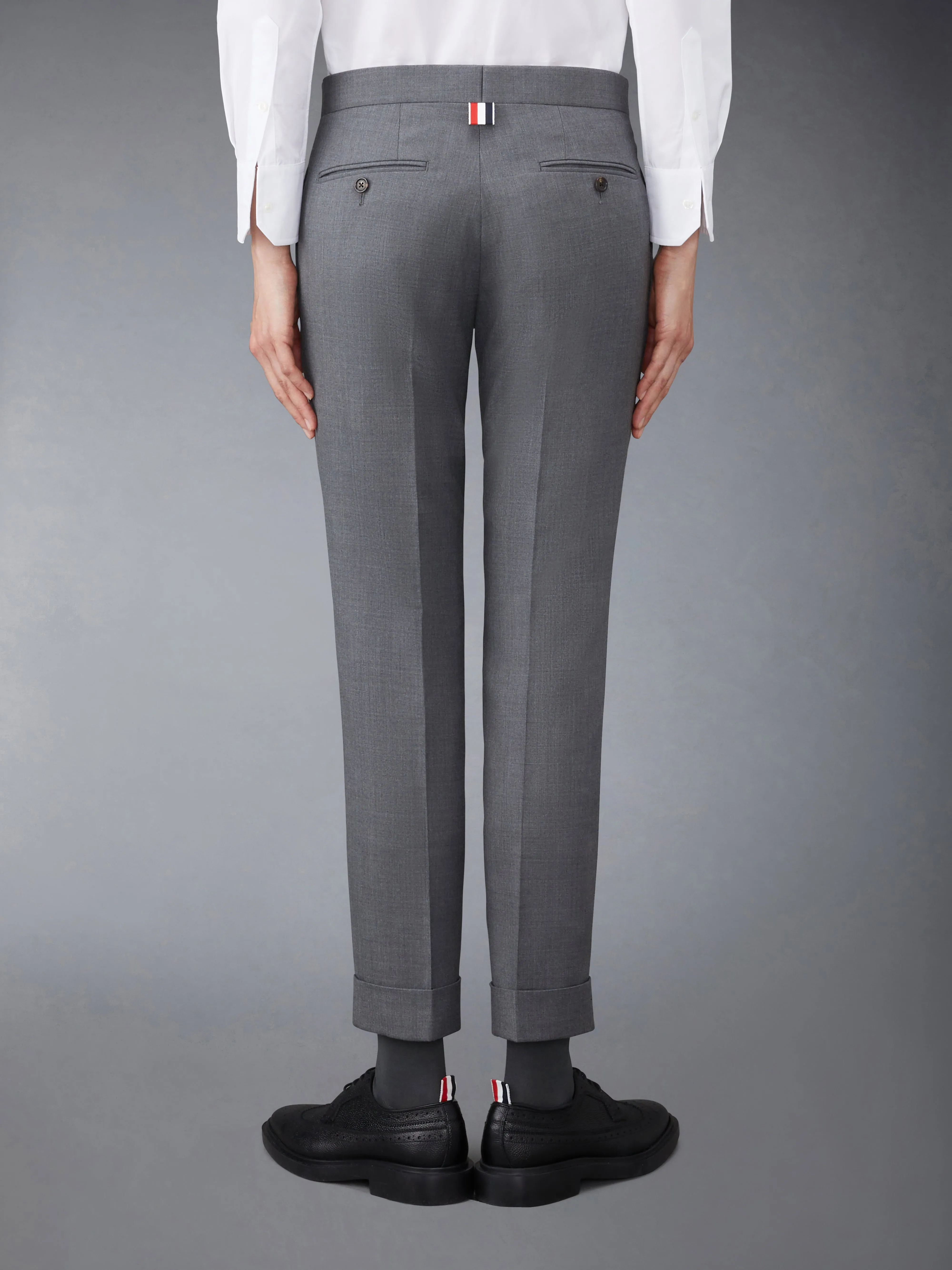 TWILL LOW RISE SKINNY TROUSERS sold by Thom Browne product image thumbnail 2