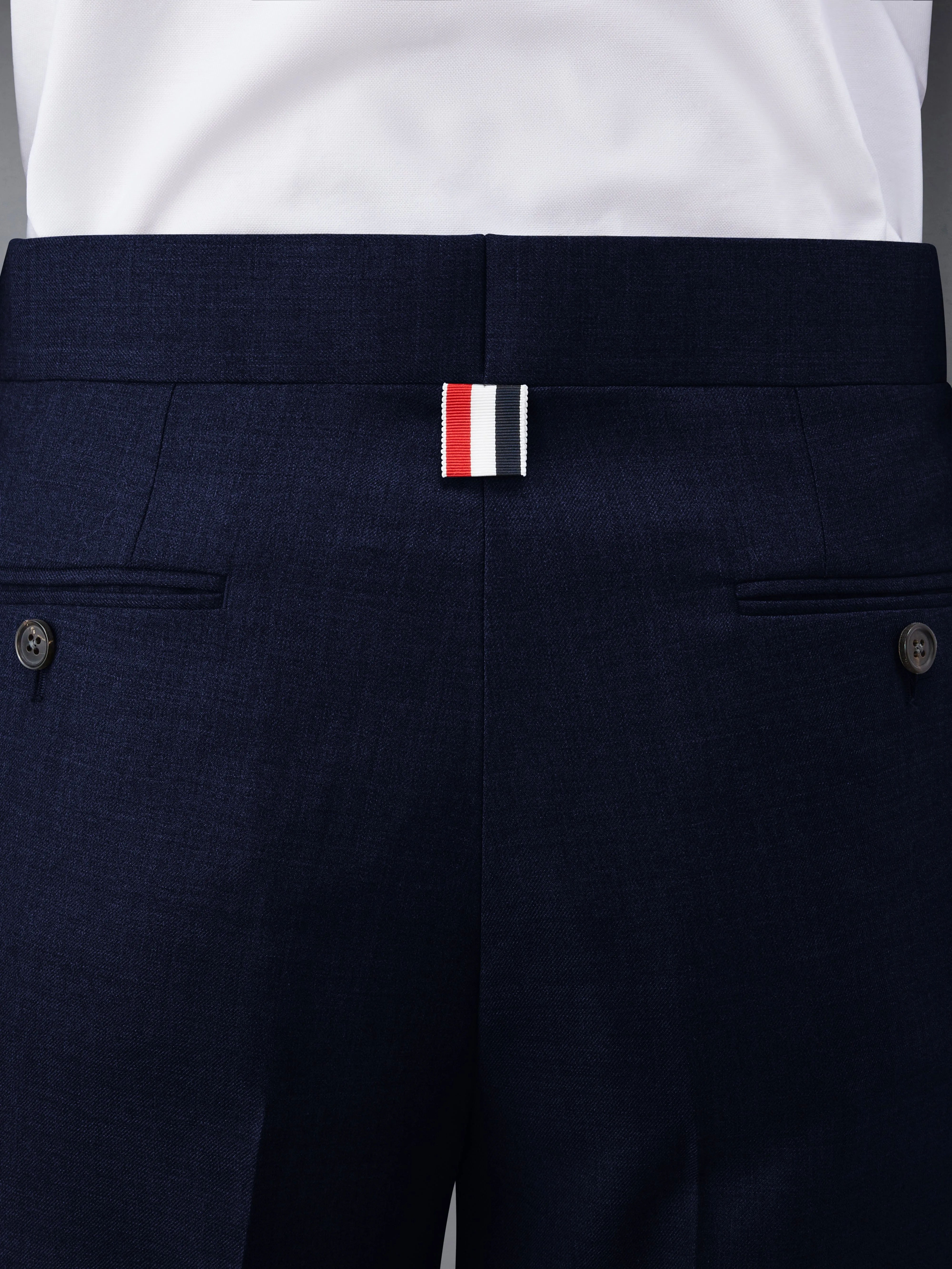 TWILL LOW RISE SLIM TROUSERS sold by Thom Browne product image thumbnail 4
