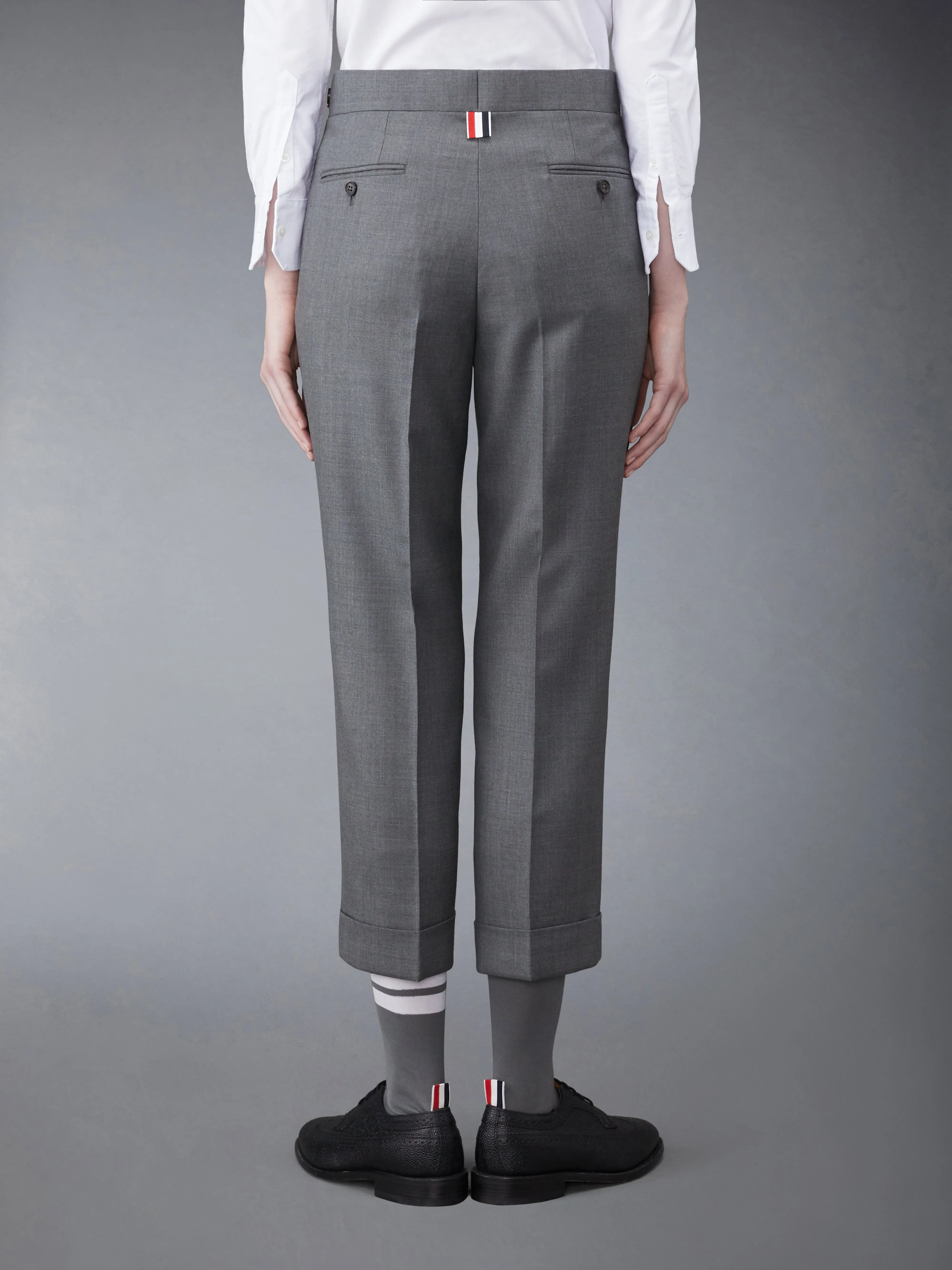 TWILL LOW RISE SLIM TROUSERS sold by Thom Browne product image thumbnail 2