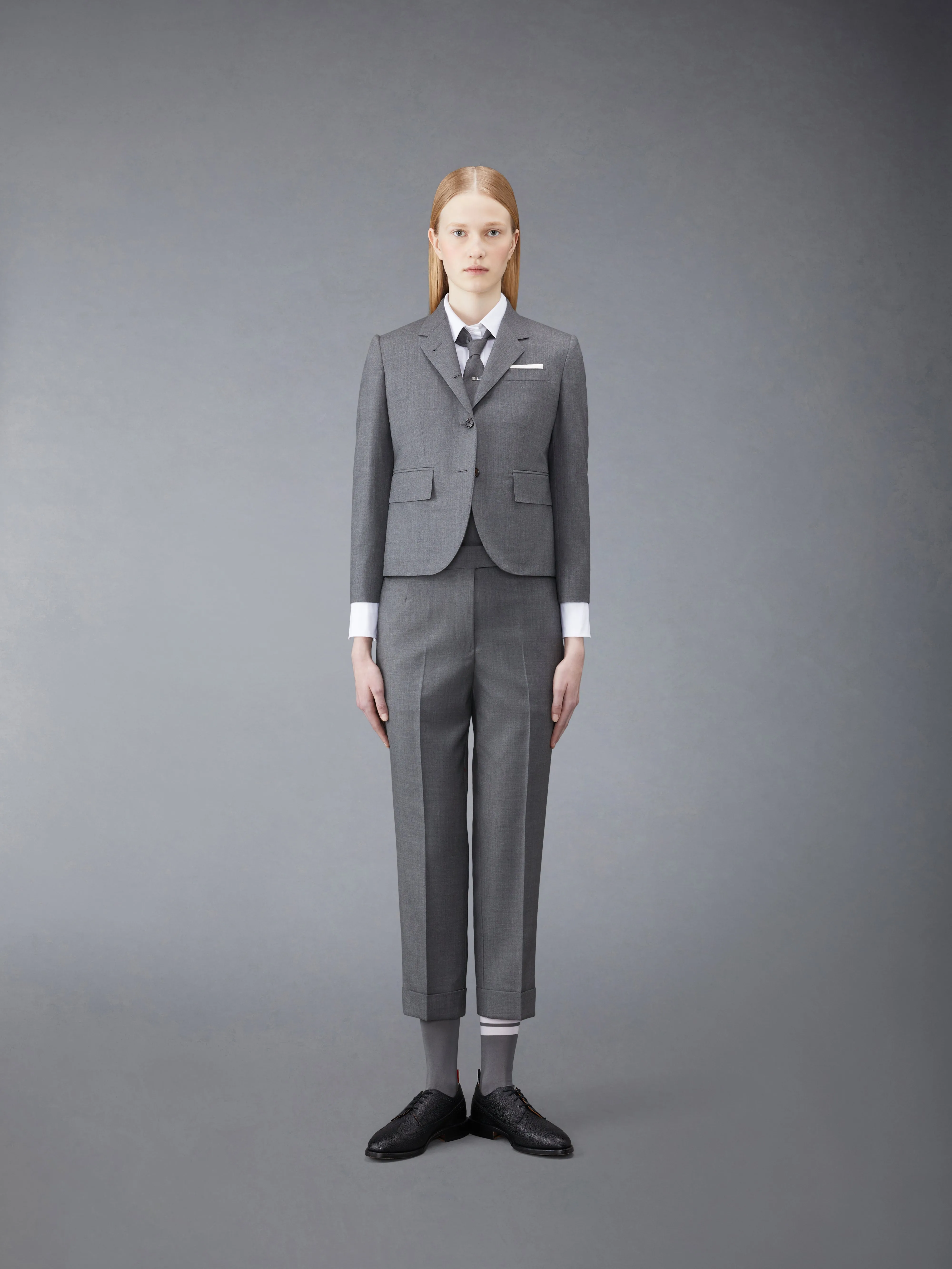 TWILL LOW RISE SLIM TROUSERS sold by Thom Browne product image thumbnail 3