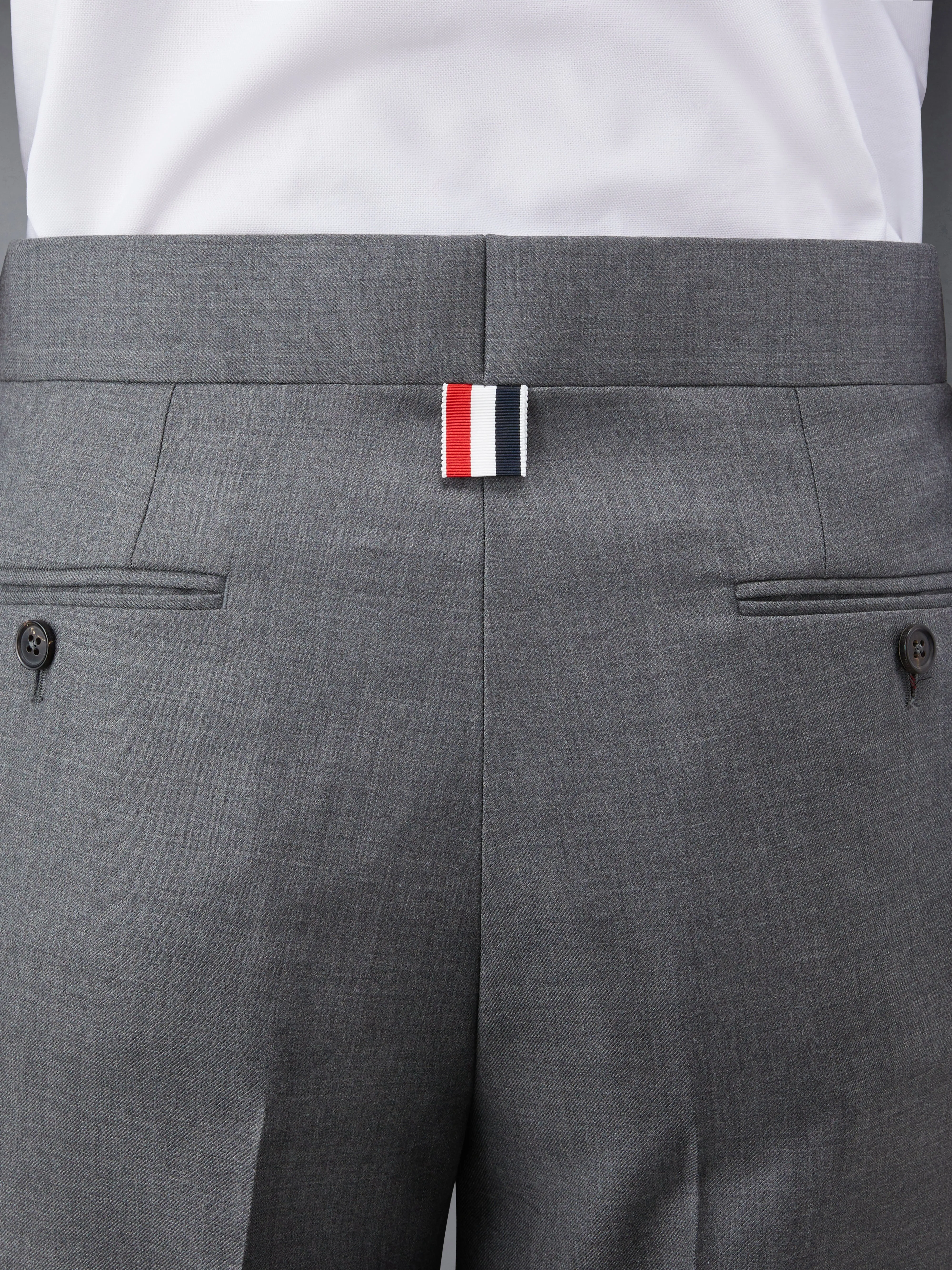 TWILL LOW RISE SLIM TROUSERS sold by Thom Browne product image thumbnail 4