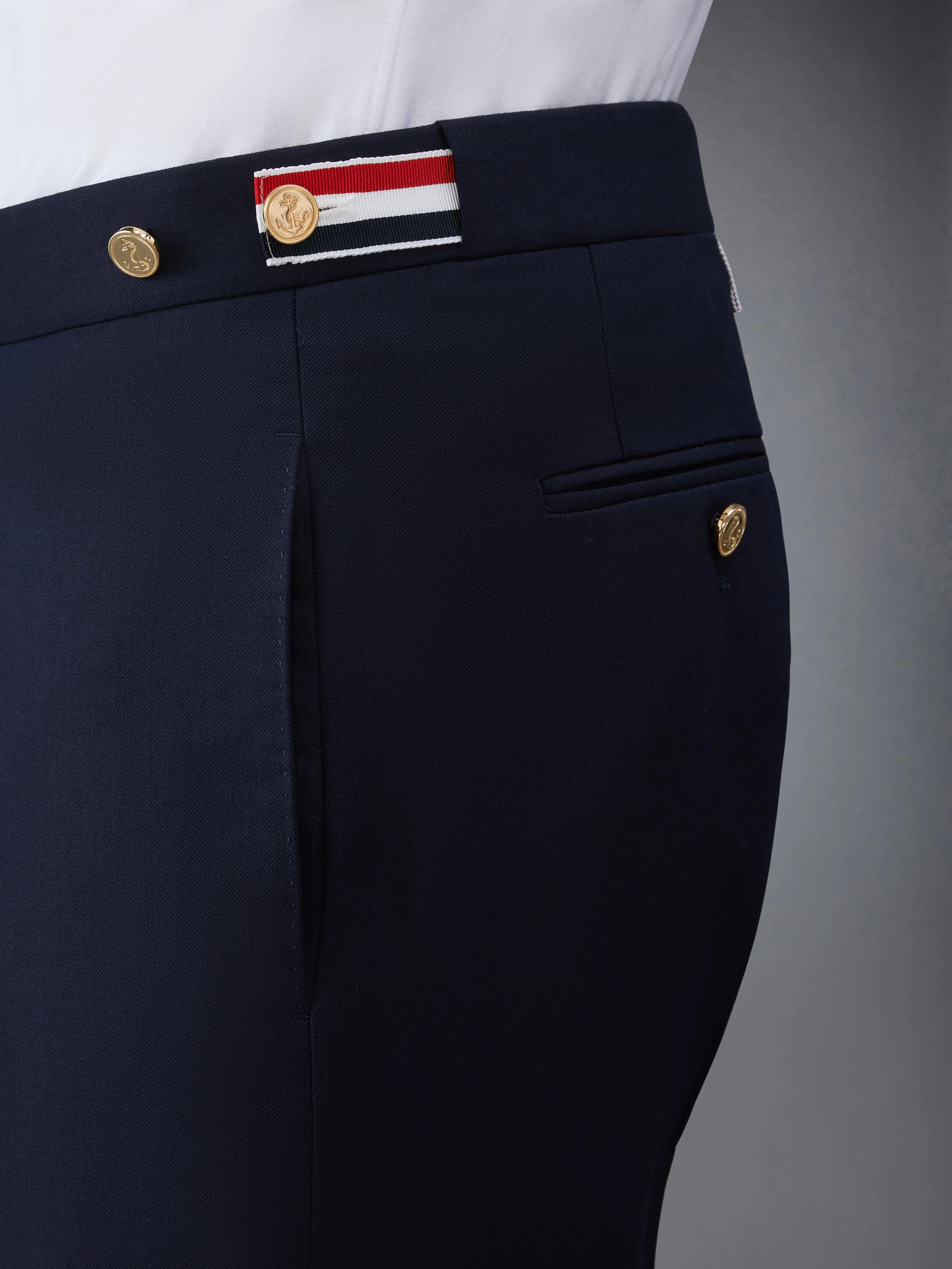 TWILL LOW RISE TROUSERS sold by Thom Browne product image thumbnail 4