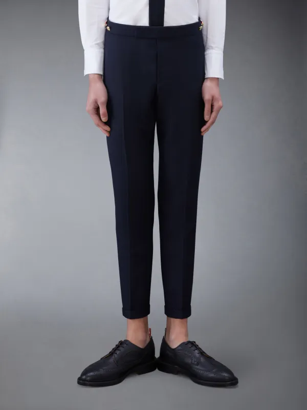 TWILL LOW RISE TROUSERS sold by Thom Browne