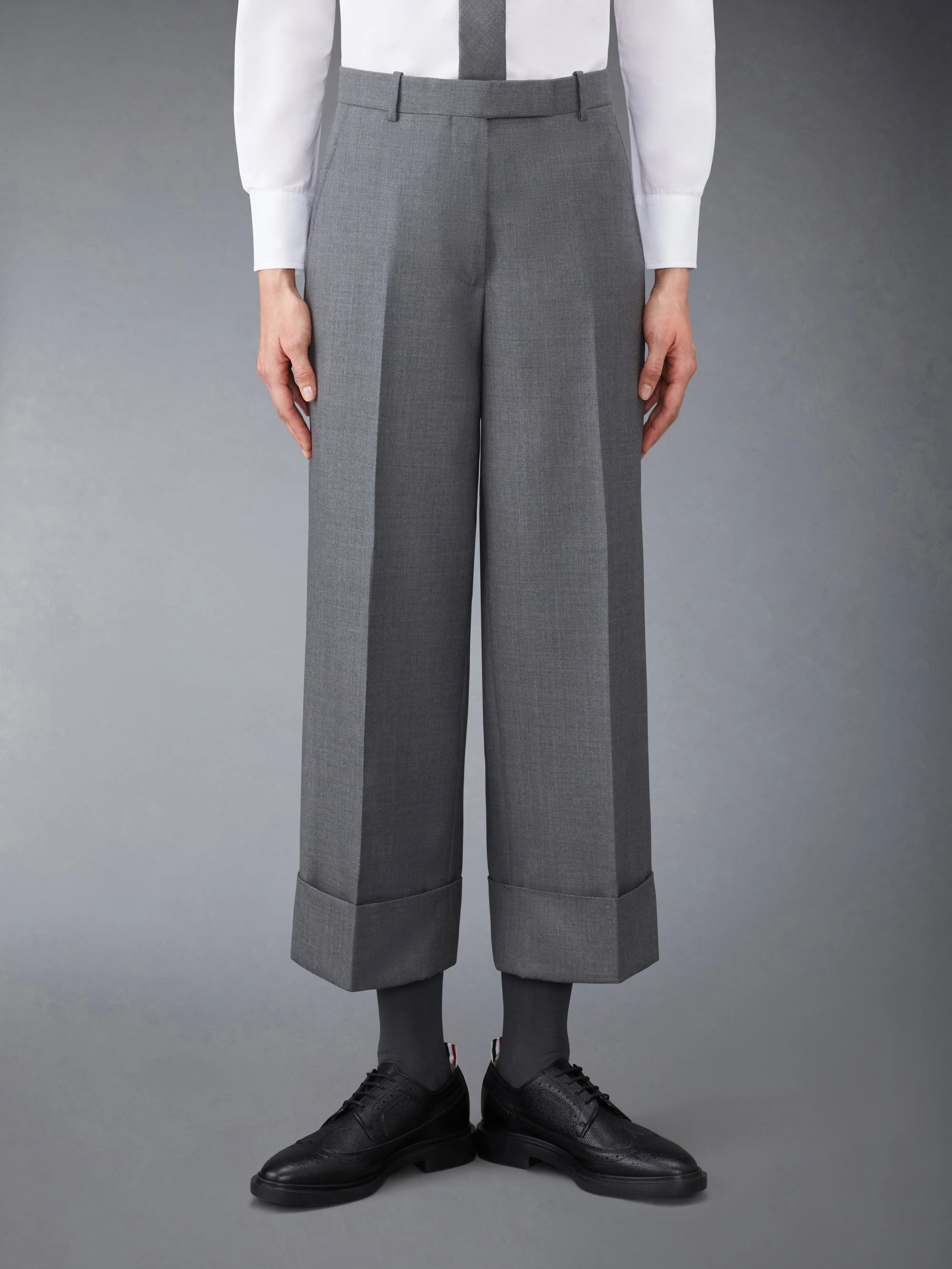 TWILL SACK TROUSERS sold by Thom Browne