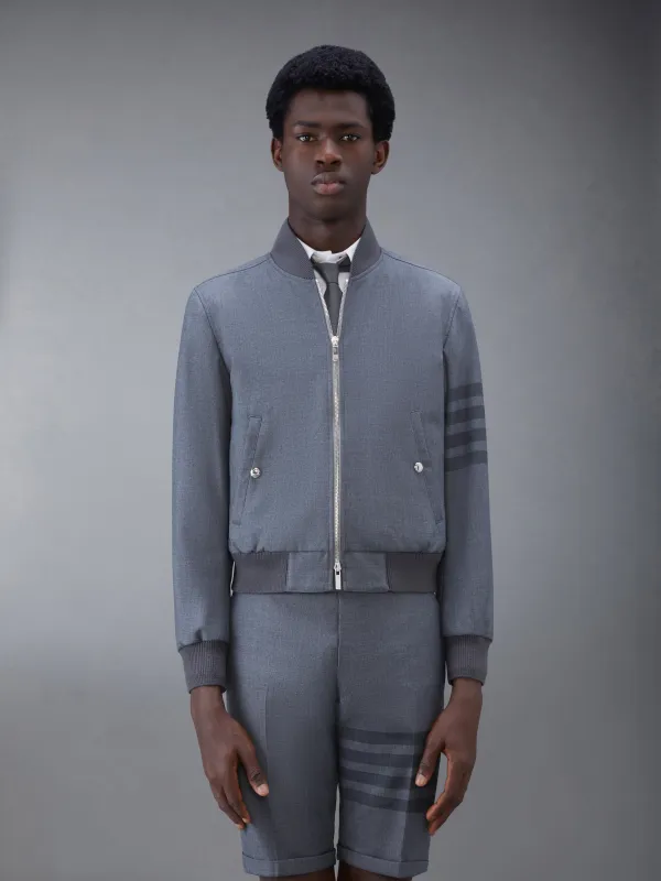 STEP TWILL SCHOOL UNIFORM 4-BAR BLOUSON JACKET made by Thom Browne