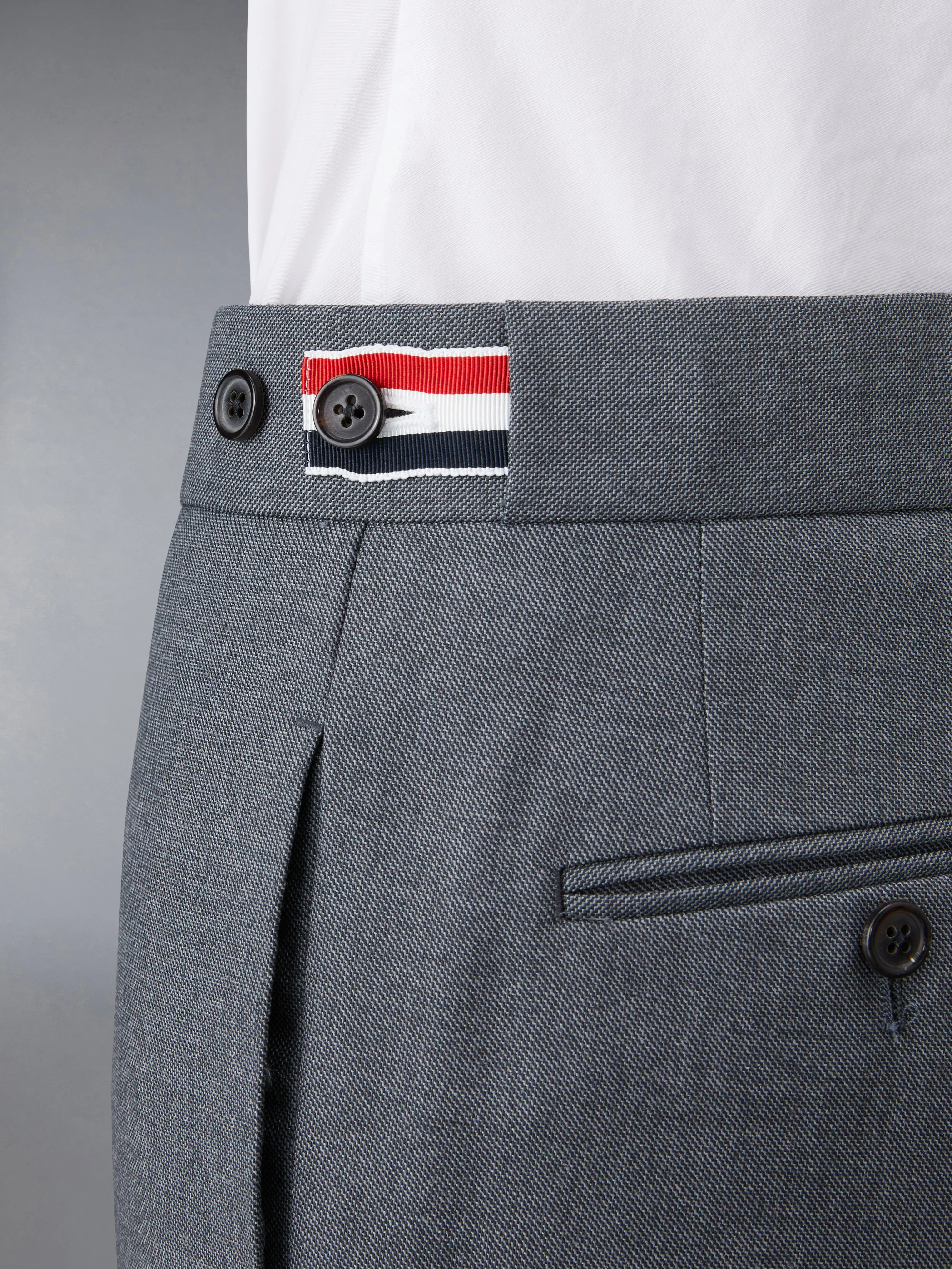 STEP TWILL SCHOOL UNIFORM 4-BAR LOW RISE SKINNY TROUSERS sold by Thom Browne product image thumbnail 5