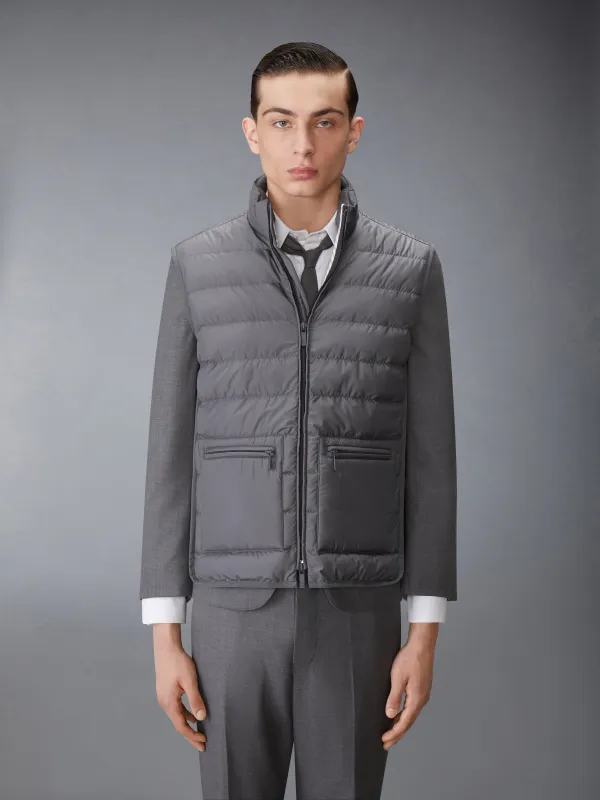 ULTRA LIGHT NYLON TECH FUNNEL NECK DOWN VEST sold by Thom Browne