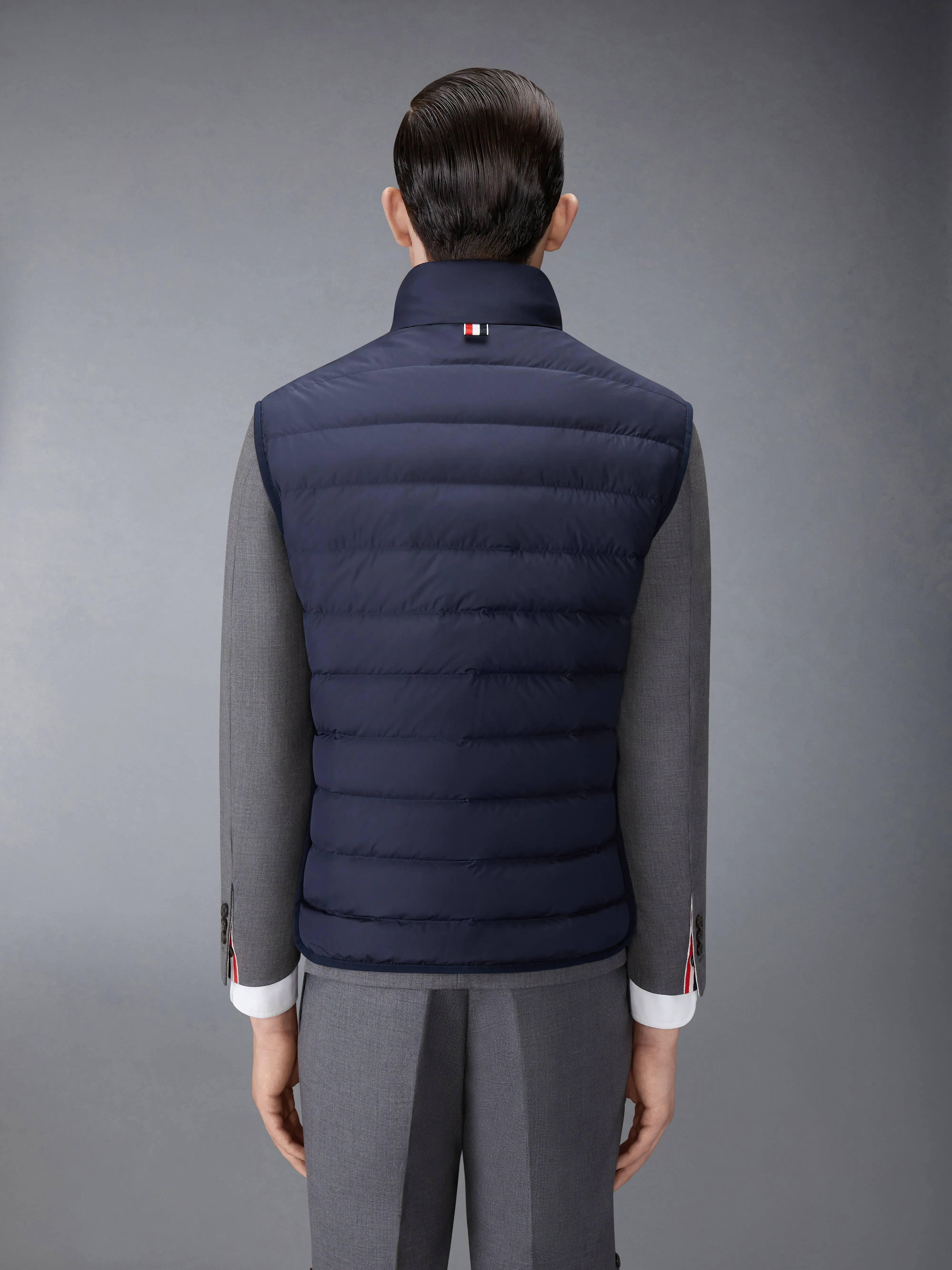 ULTRA LIGHT NYLON TECH FUNNEL NECK DOWN VEST sold by Thom Browne product image thumbnail 2