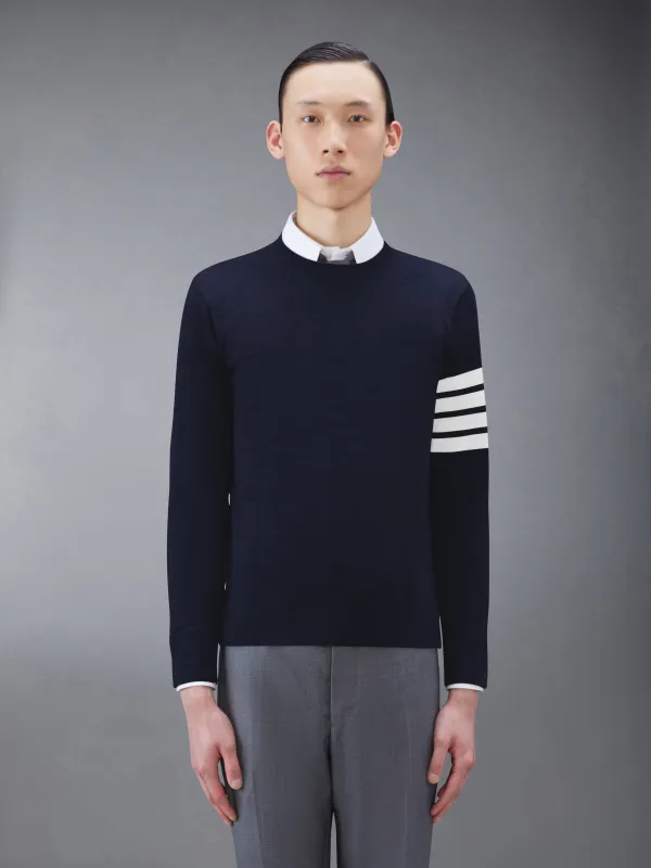WOOL 4-BAR PULLOVER sold by Thom Browne