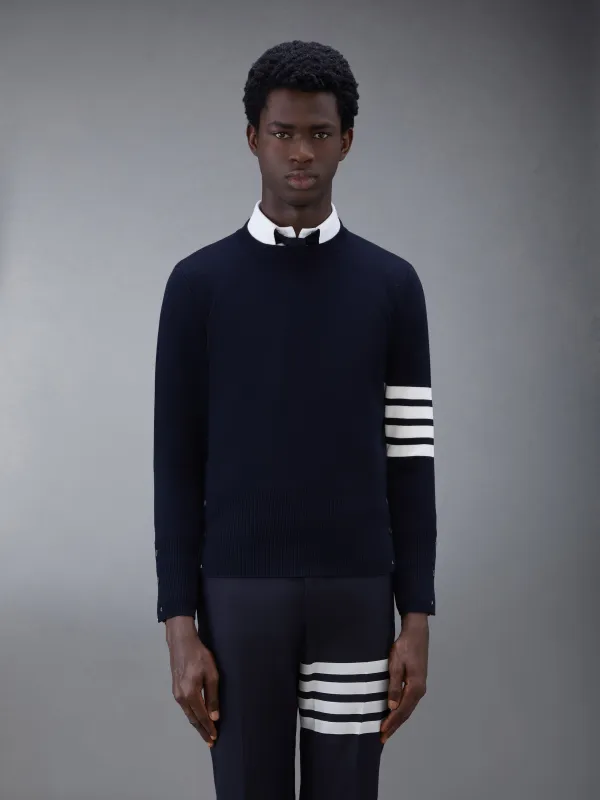 WOOL 4-BAR PULLOVER sold by Thom Browne