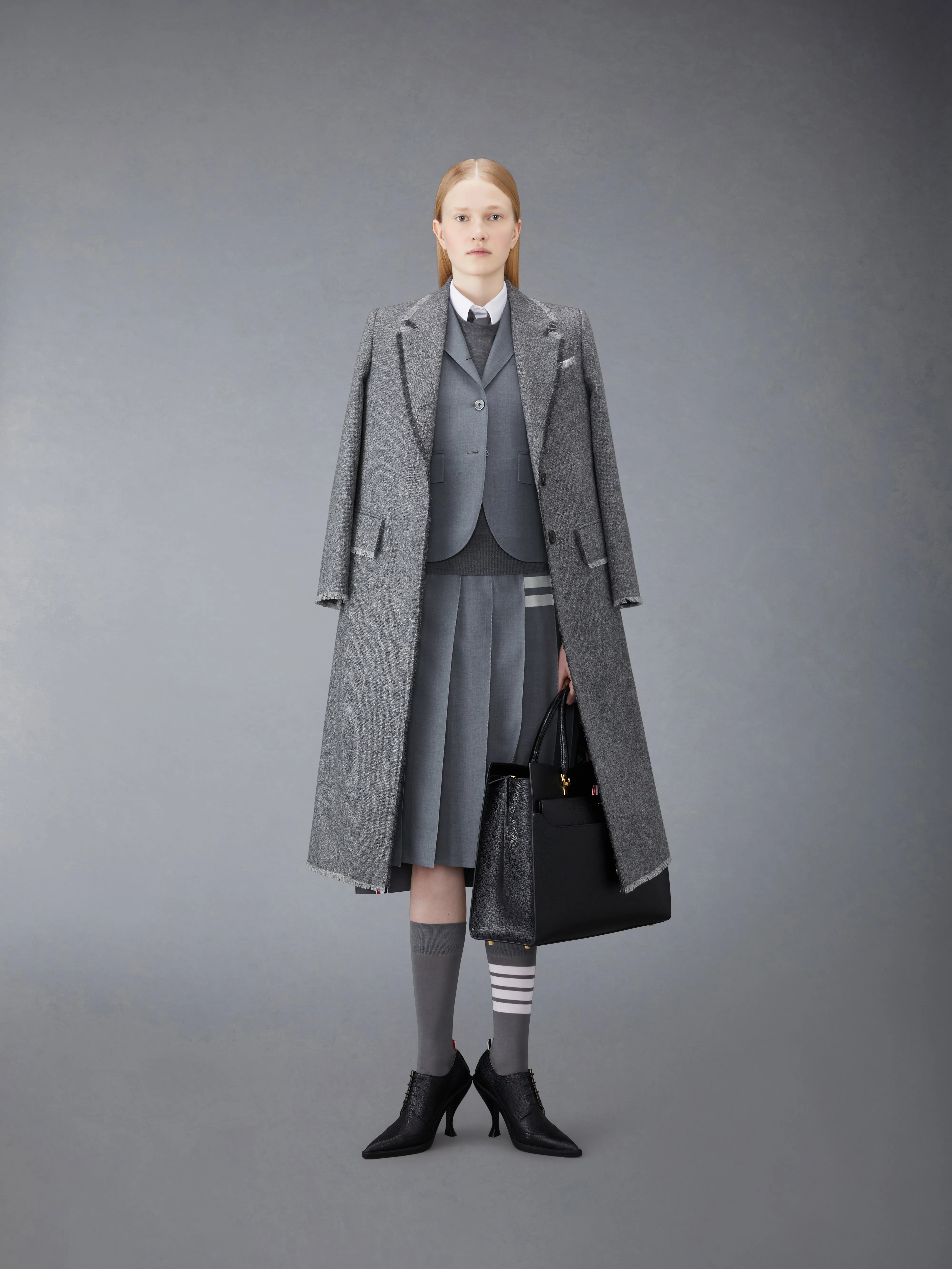 WOOL 4-BAR RELAXED PULLOVER sold by Thom Browne product image thumbnail 4