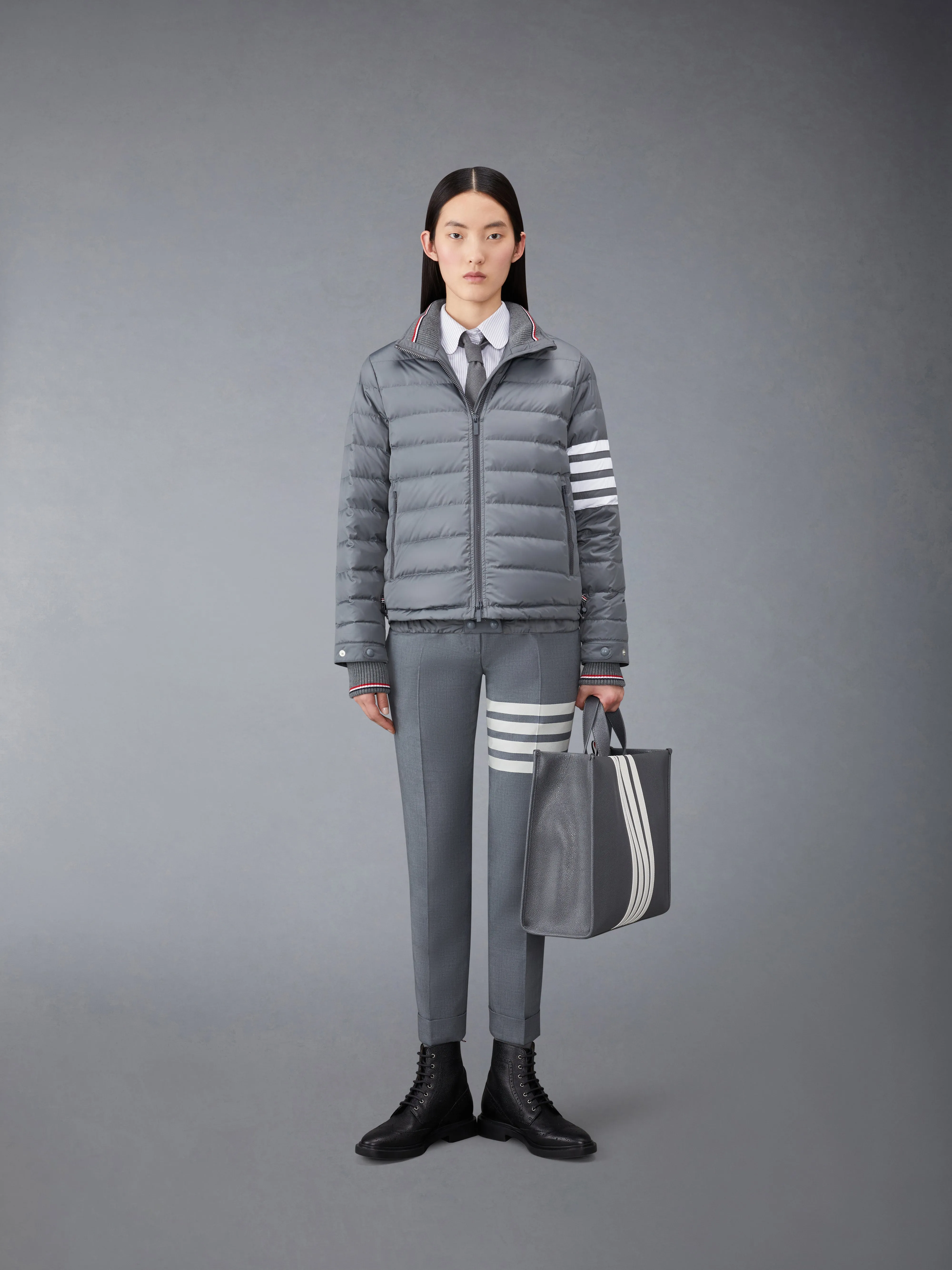 WOOL 4-BAR RELAXED V-NECK CARDIGAN sold by Thom Browne product image thumbnail 4