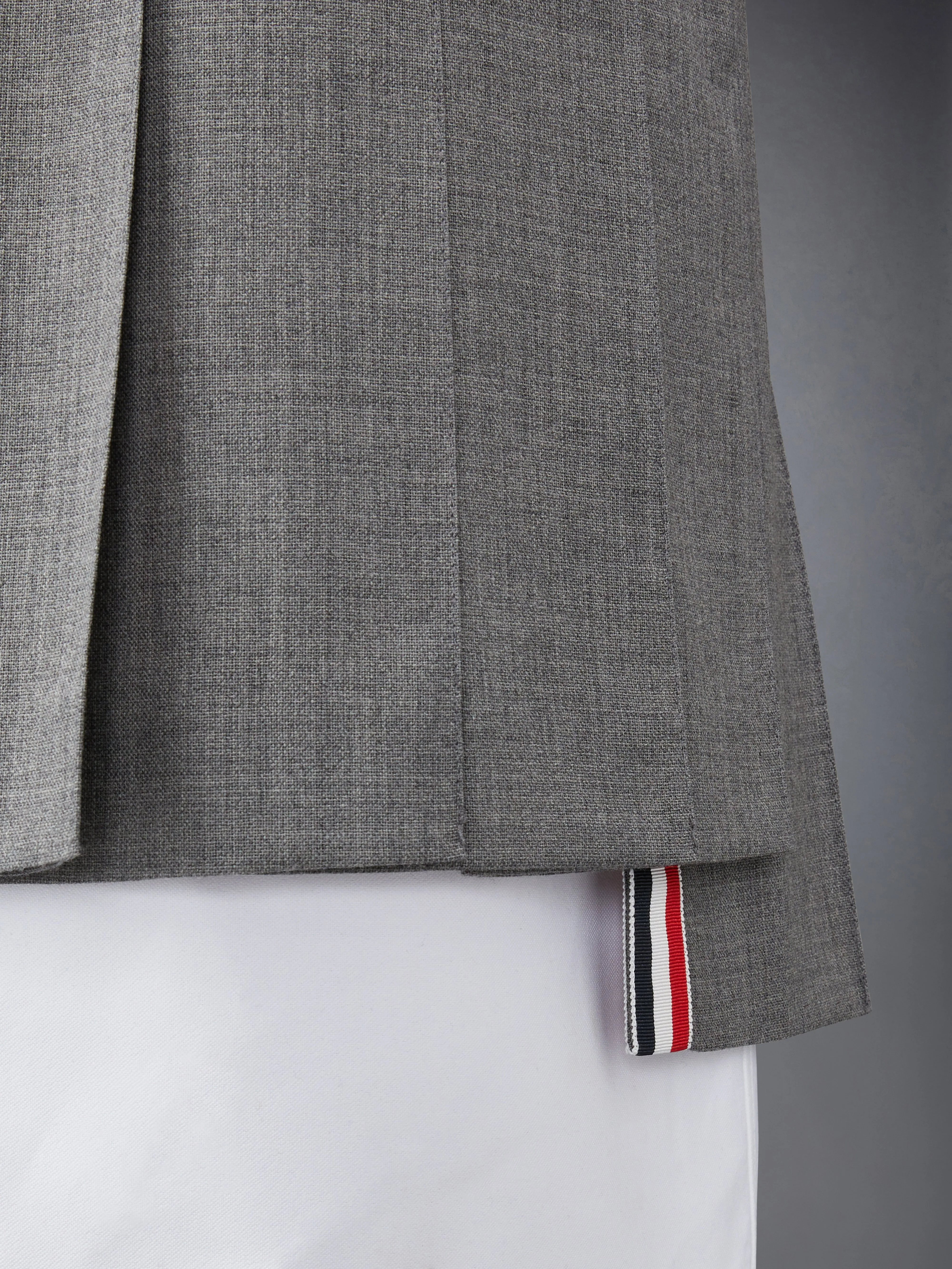 WOOL FRESCO MINI PLEATED SKIRT sold by Thom Browne product image thumbnail 5