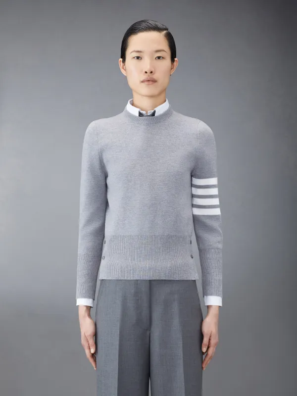 WOOL MILANO STITCH CLASSIC 4-BAR PULLOVER sold by Thom Browne