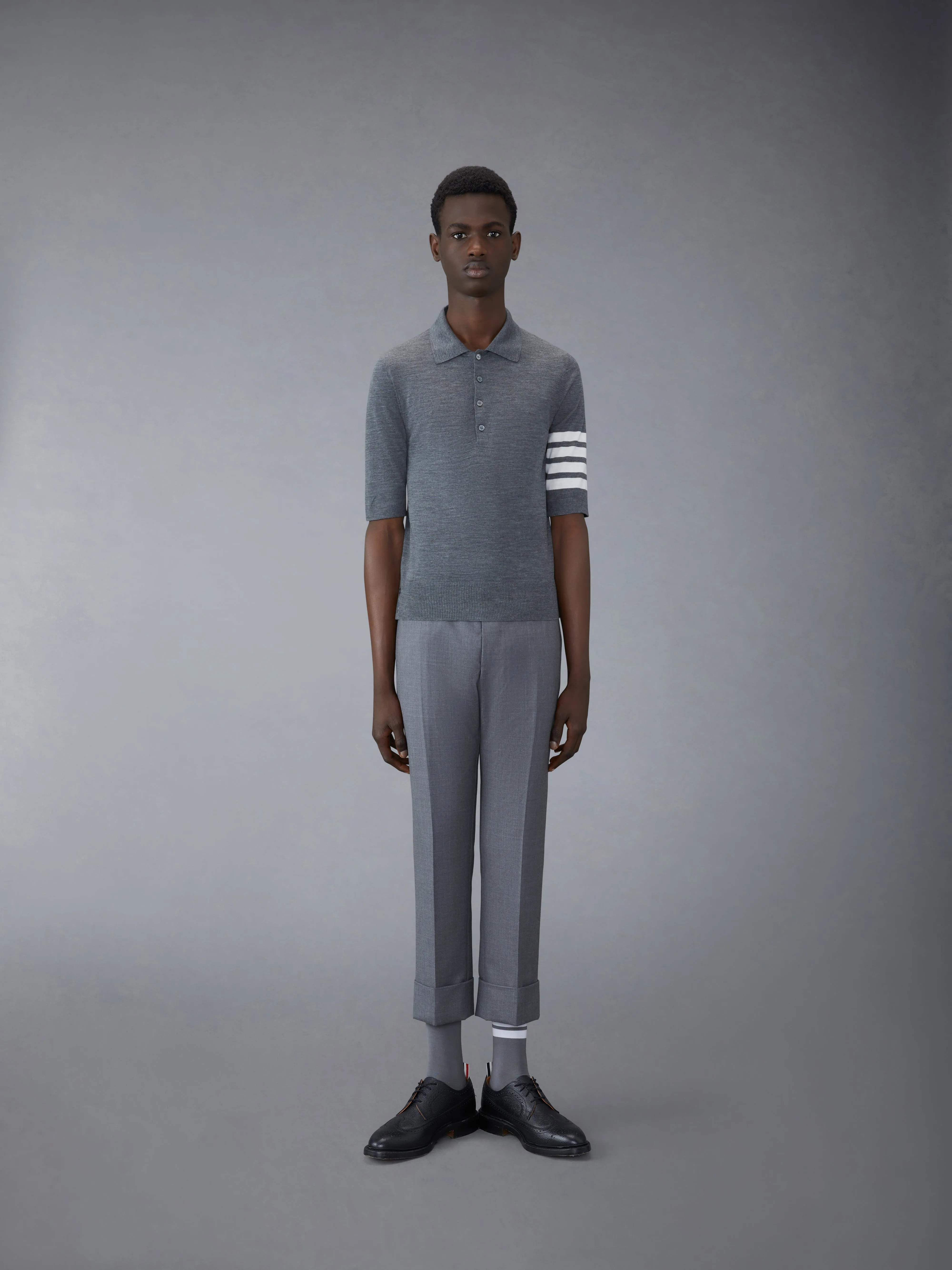 FINE MERINO WOOL POLO sold by Thom Browne product image thumbnail 3