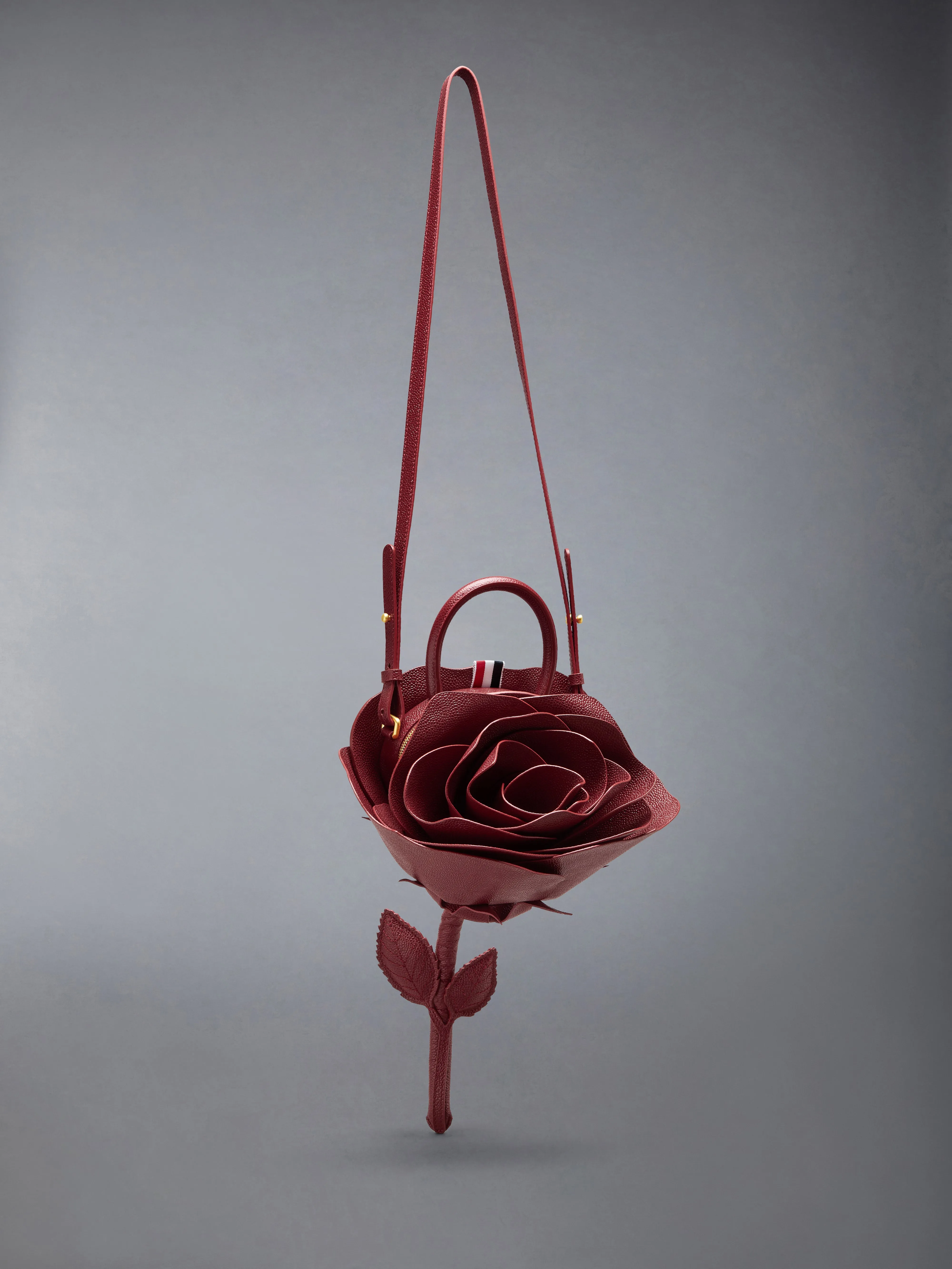 PEBBLE GRAIN ROSE SMALL CROSSBODY BAG sold by Thom Browne