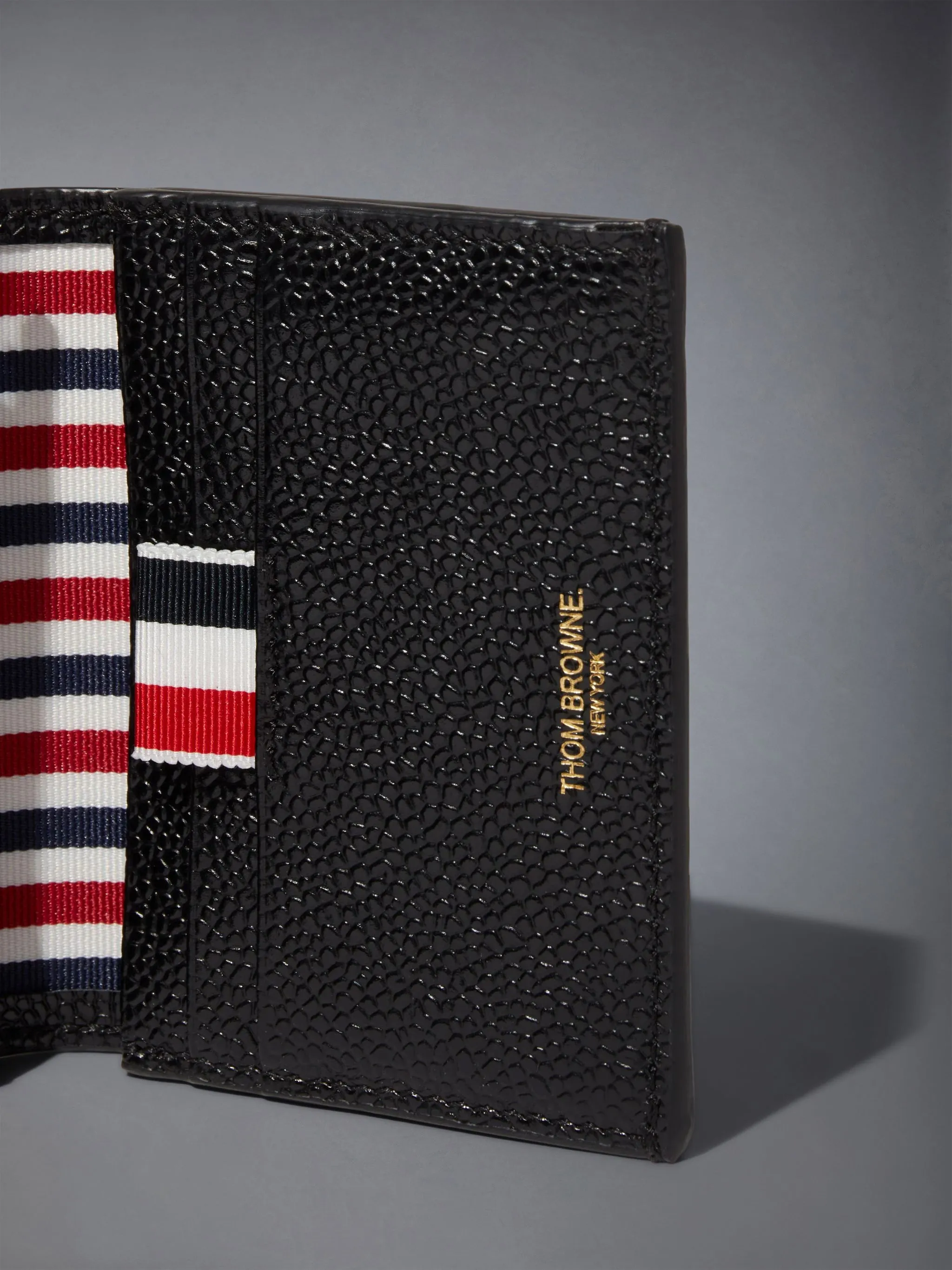 PEBBLE GRAIN DOUBLE CARD HOLDER sold by Thom Browne product image thumbnail 3