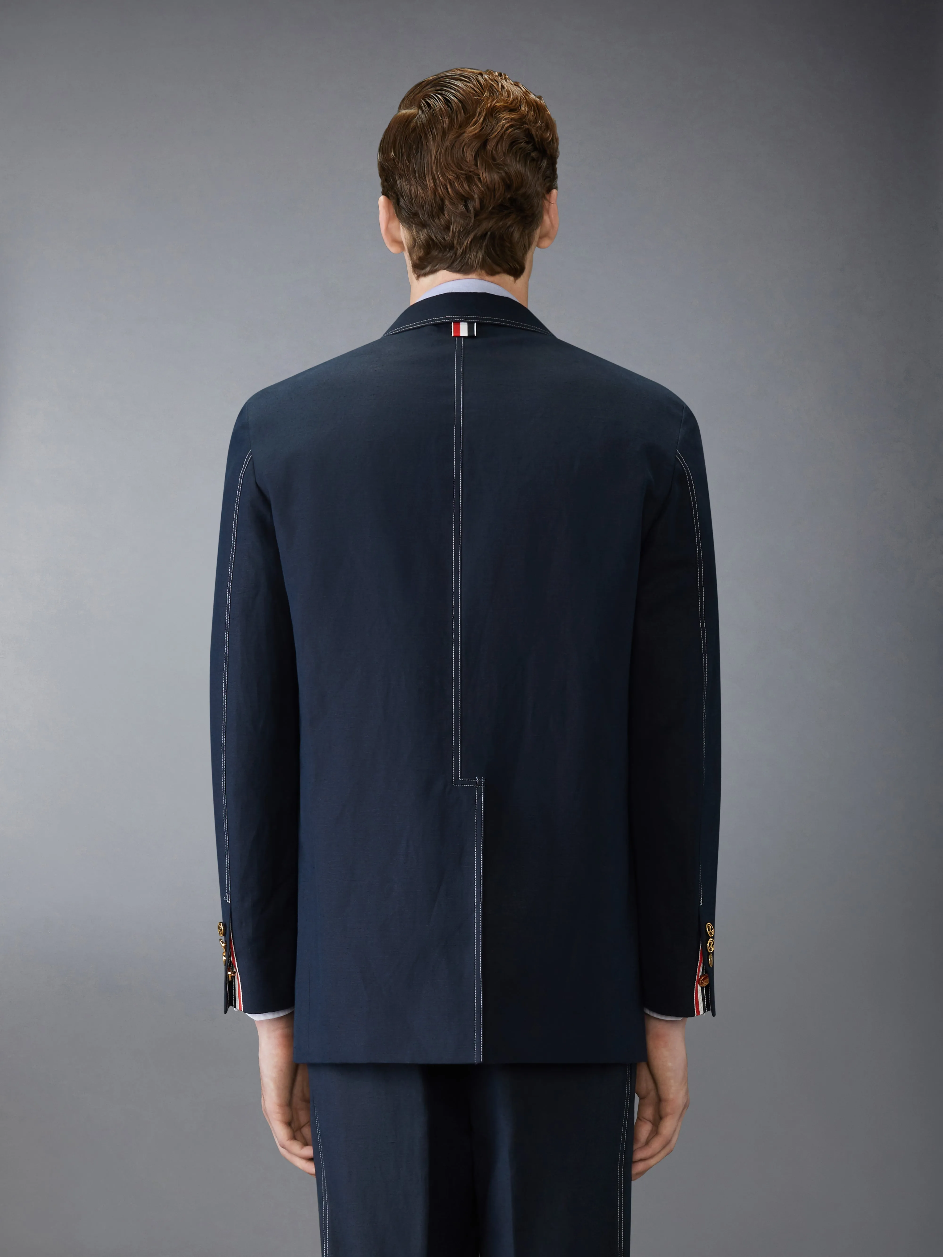COTTON LINEN ELONGATED SPORT COAT sold by Thom Browne product image thumbnail 2