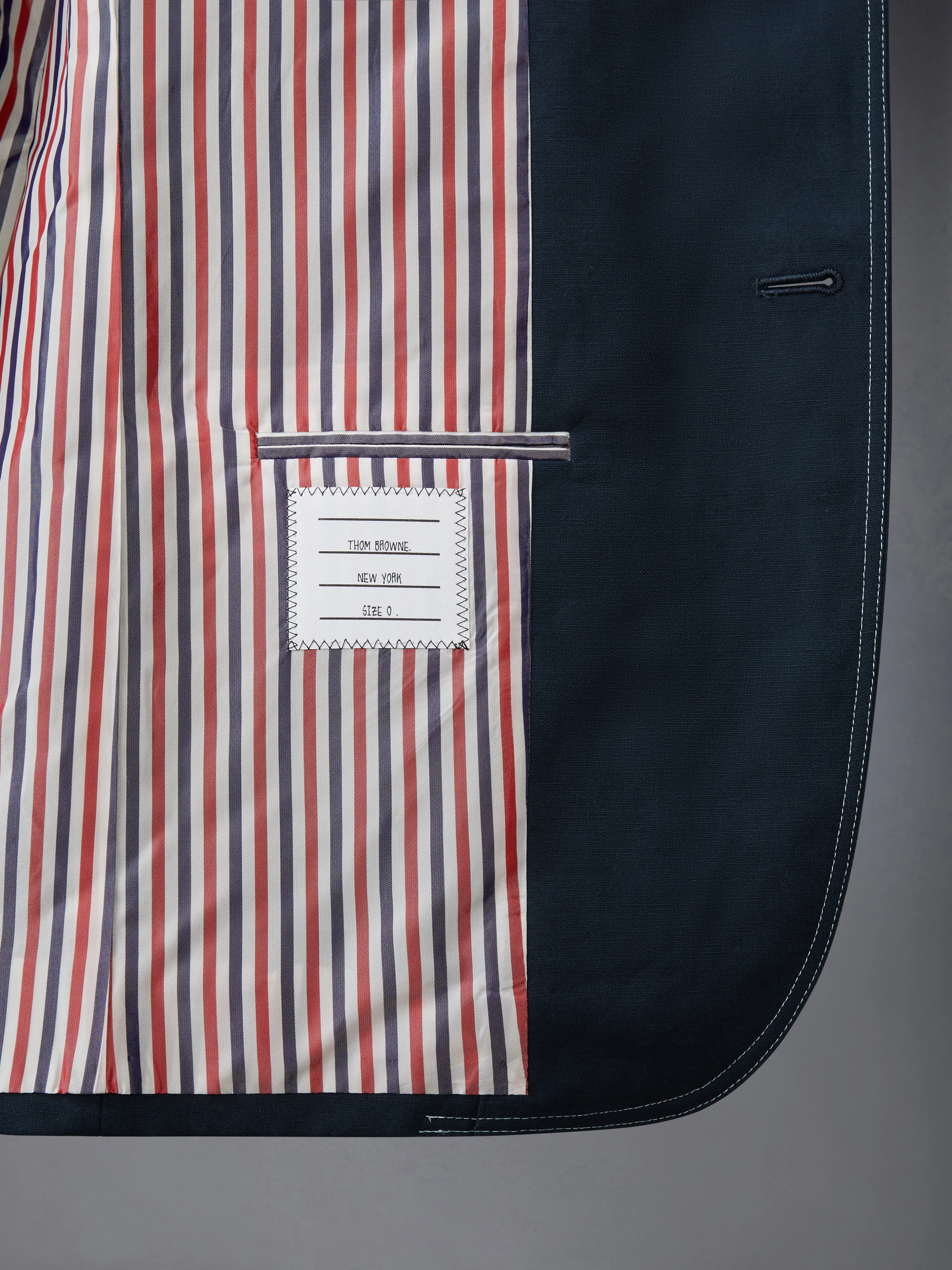 COTTON LINEN ELONGATED SPORT COAT sold by Thom Browne product image thumbnail 5