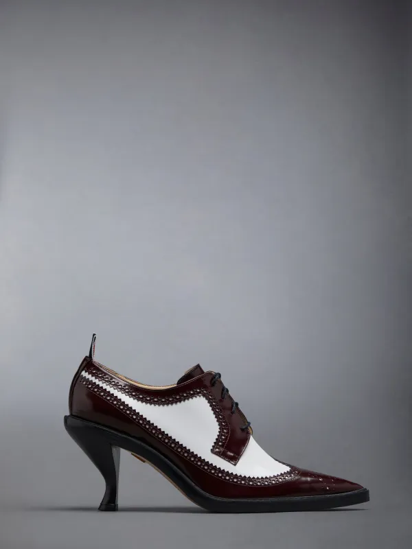 SOFT SPAZZOLATO LONGWING SPECTATOR BROGUE HEEL 75MM sold by Thom Browne